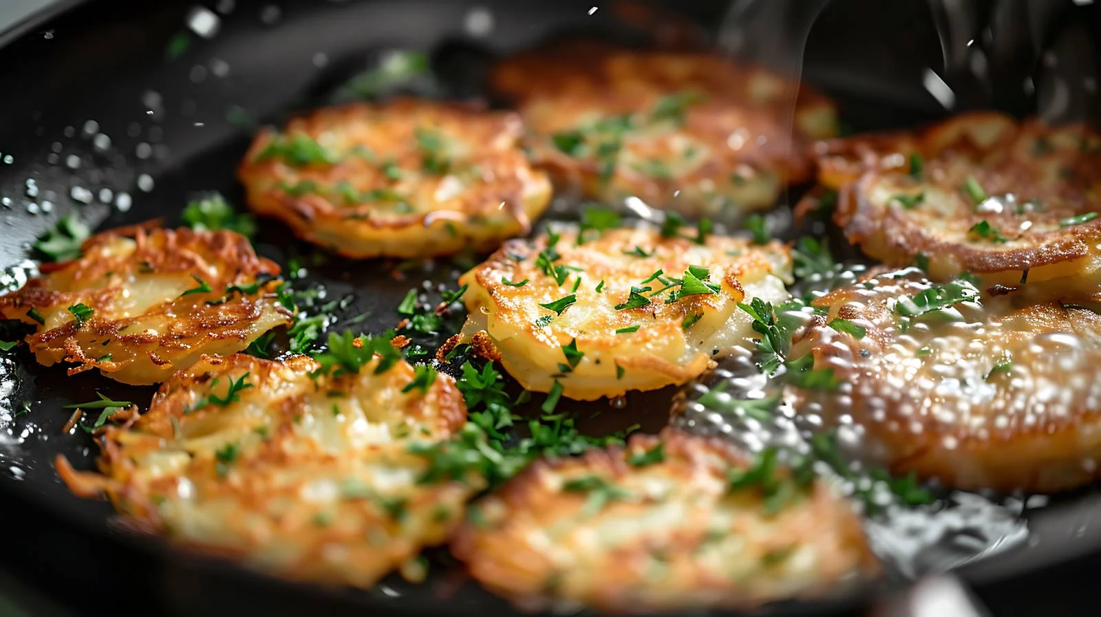 Cooking Potato Pancakes in Close-up Isolation — free download from Dotvec