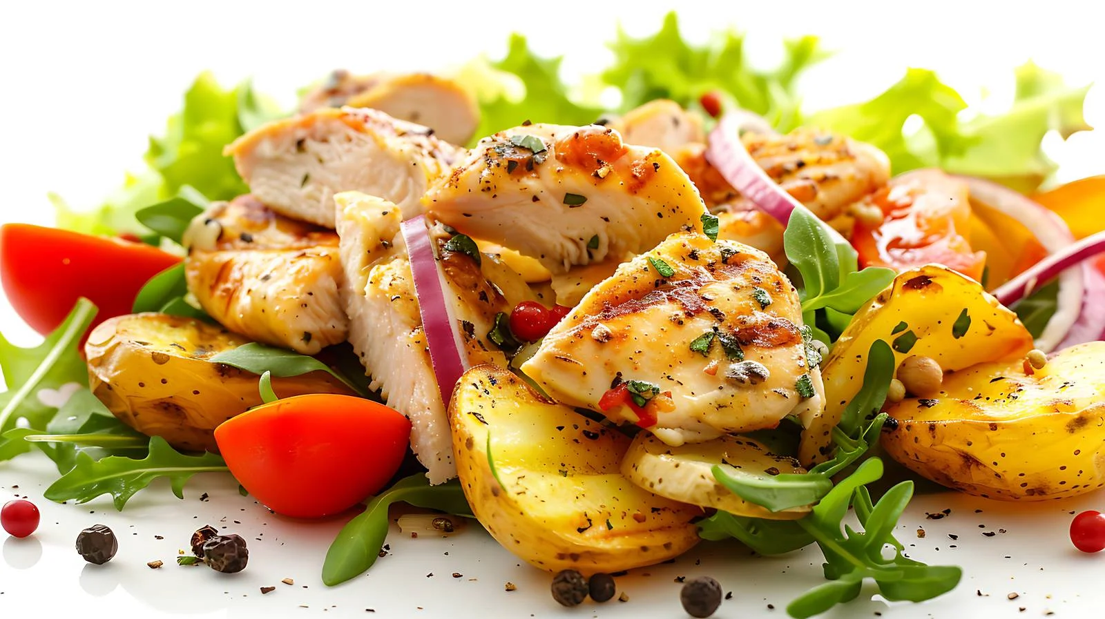 Delicious Potato and Chicken Salad Dish — free download from Dotvec
