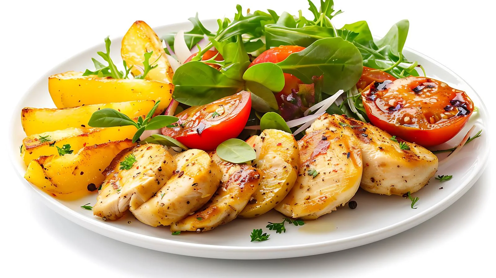 Sliced Potato and Chicken Salad — free download from Dotvec