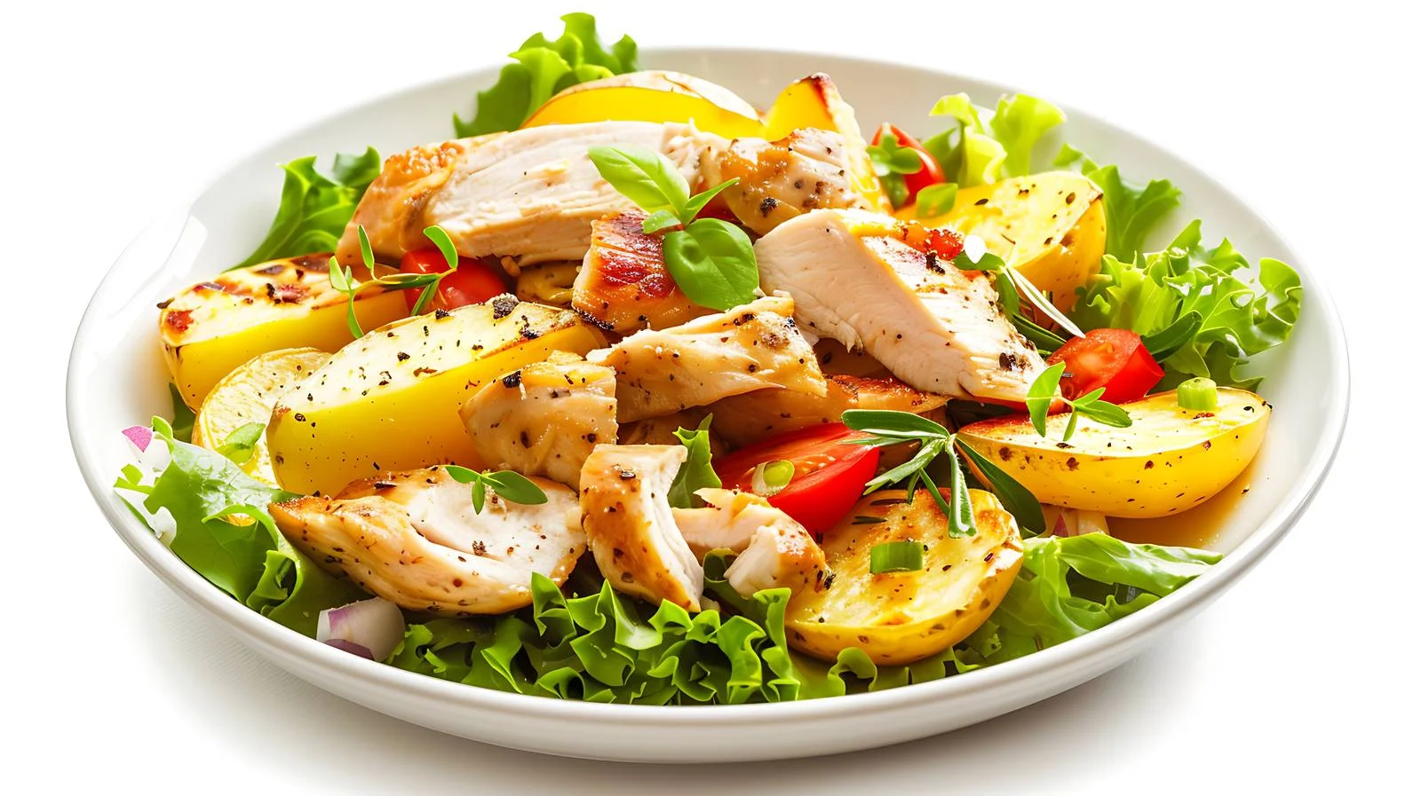 Savory Potato Chicken Salad Platter — free download from Dotvec