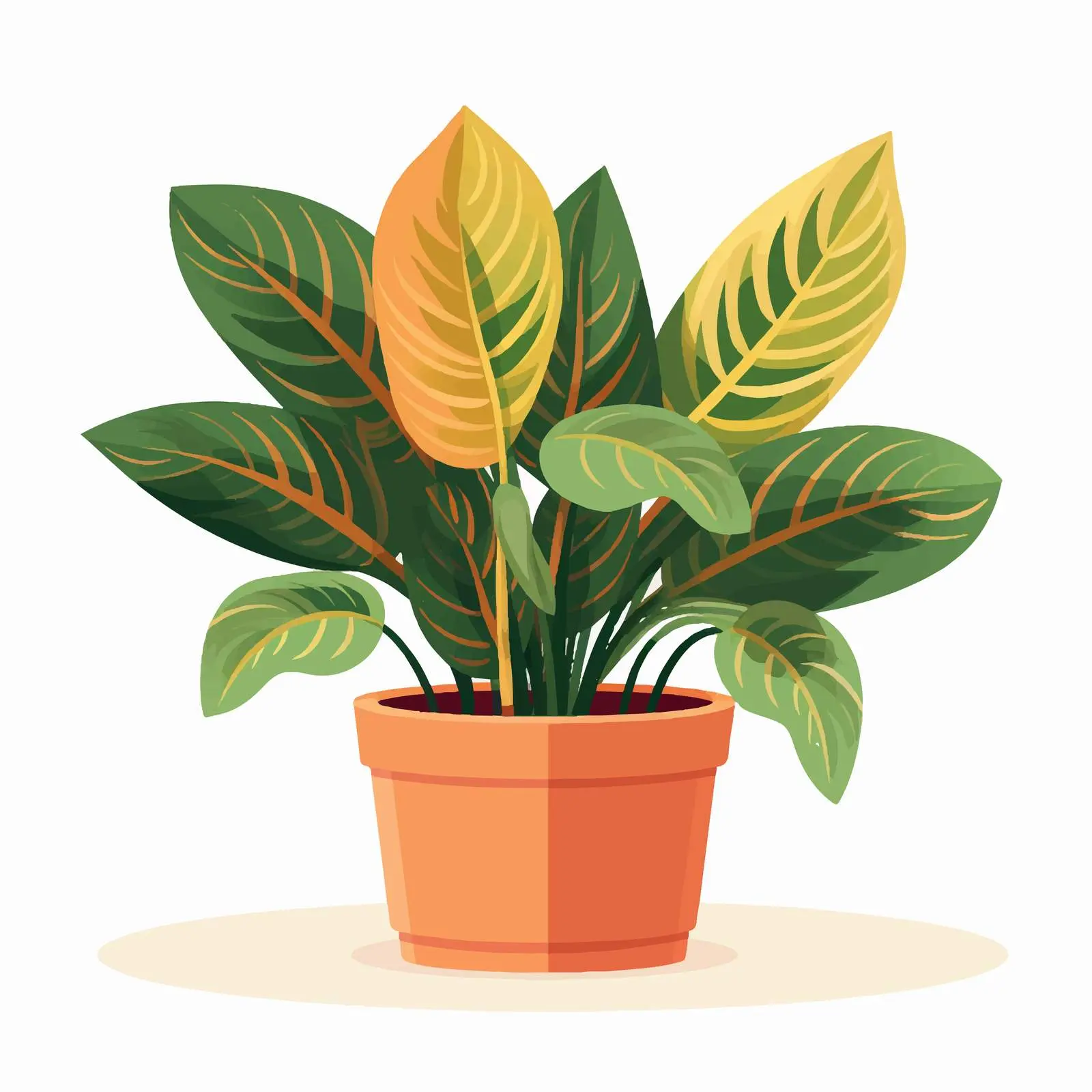 Green Houseplant with Lush Leaves — free download from Dotvec
