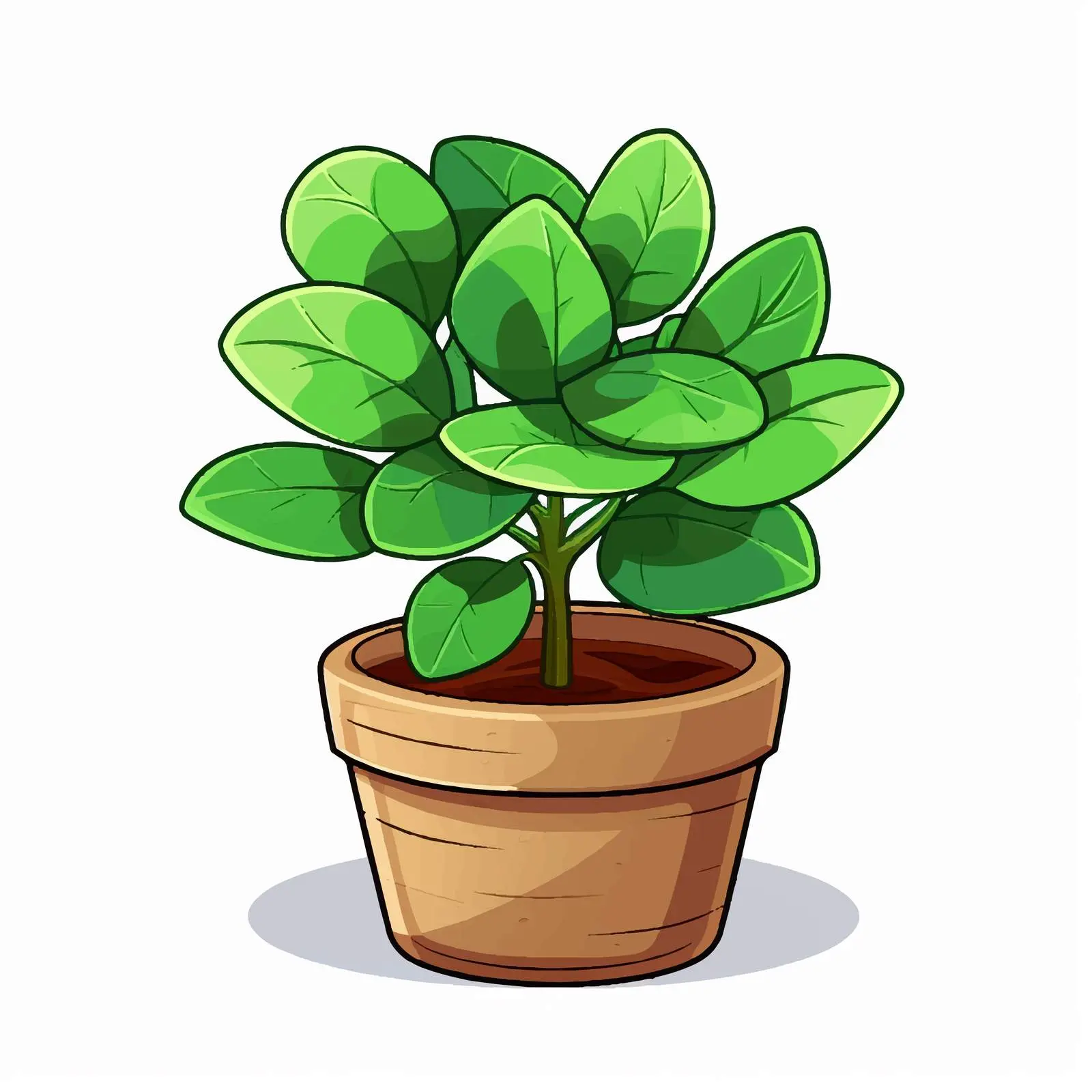 Potted Plant Outline Vector Illustration — free download from Dotvec