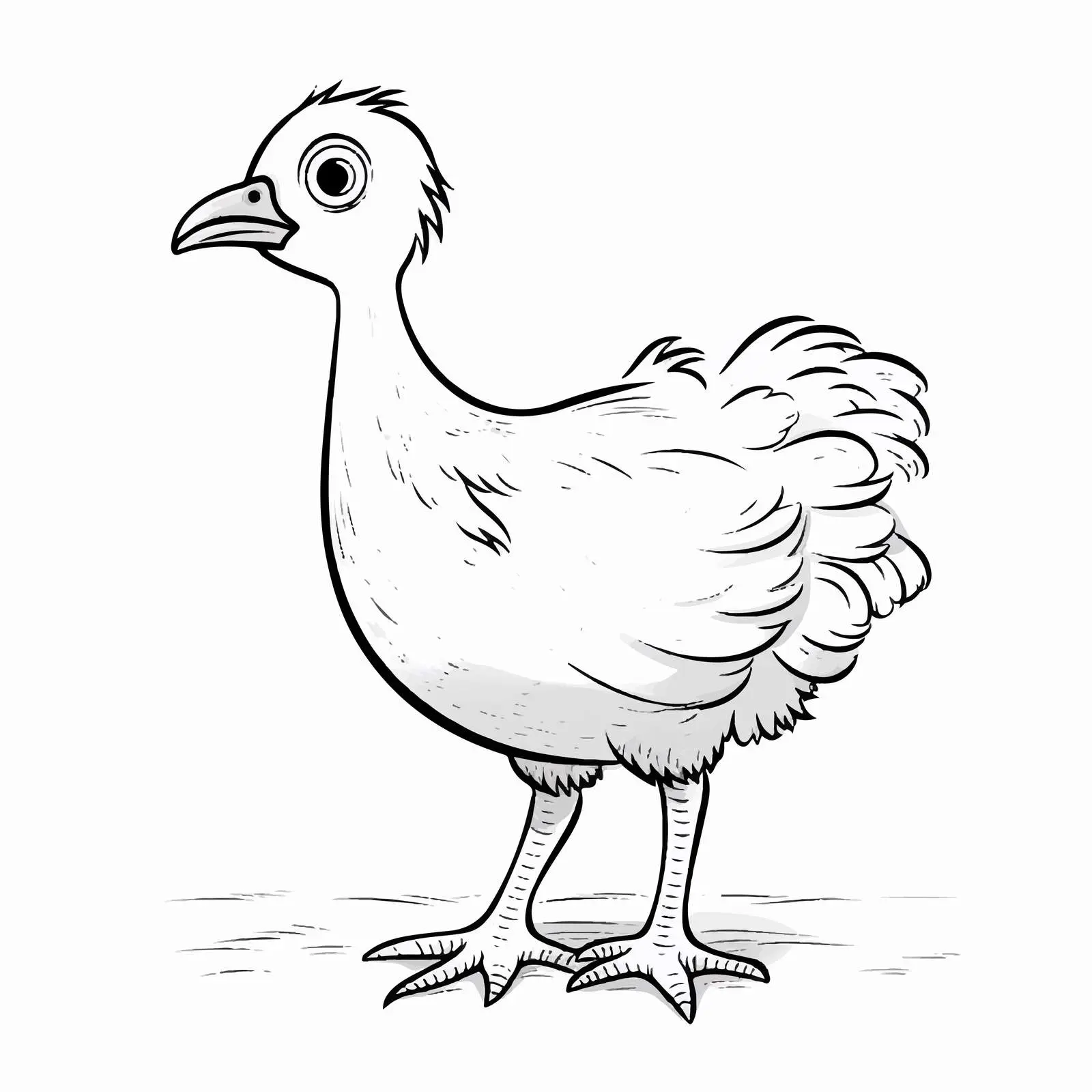 Cartoon Poult Line Vector Illustration — free download from Dotvec