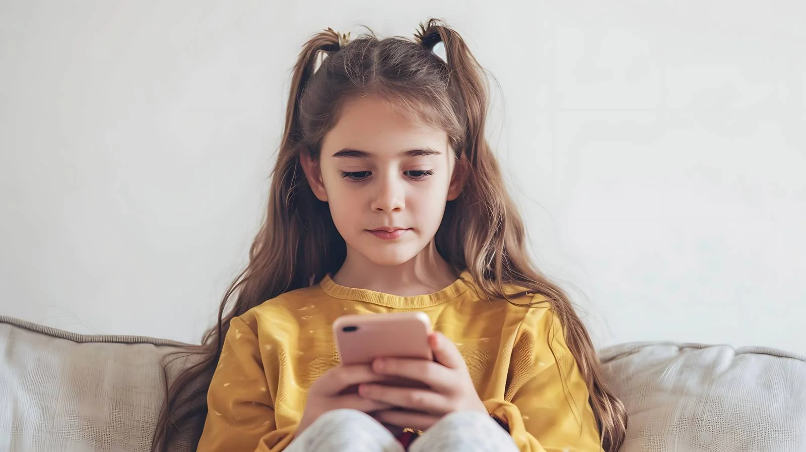 Young Girl Using Mobile Phone — free download from Dotvec