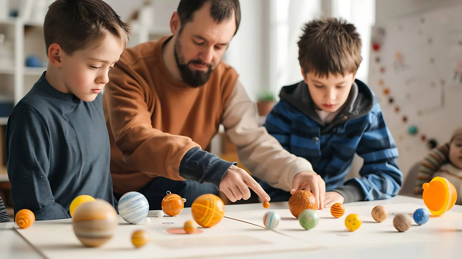 Solar System Model Explanation in Preschool — free download from Dotvec