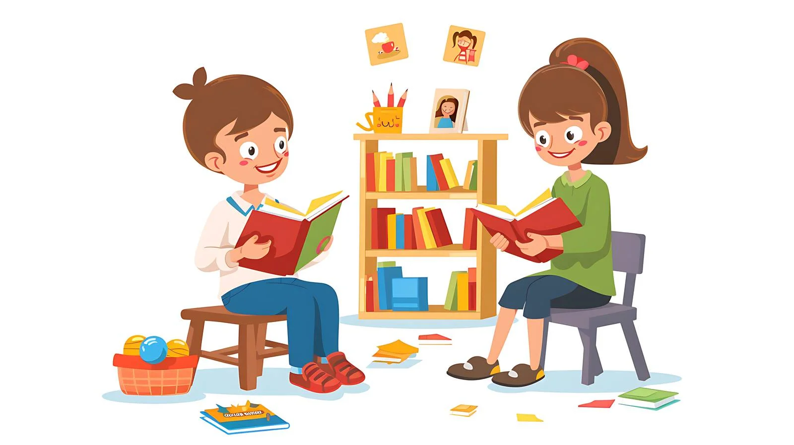 Educational Reading Session with Kindergartener — free download from Dotvec