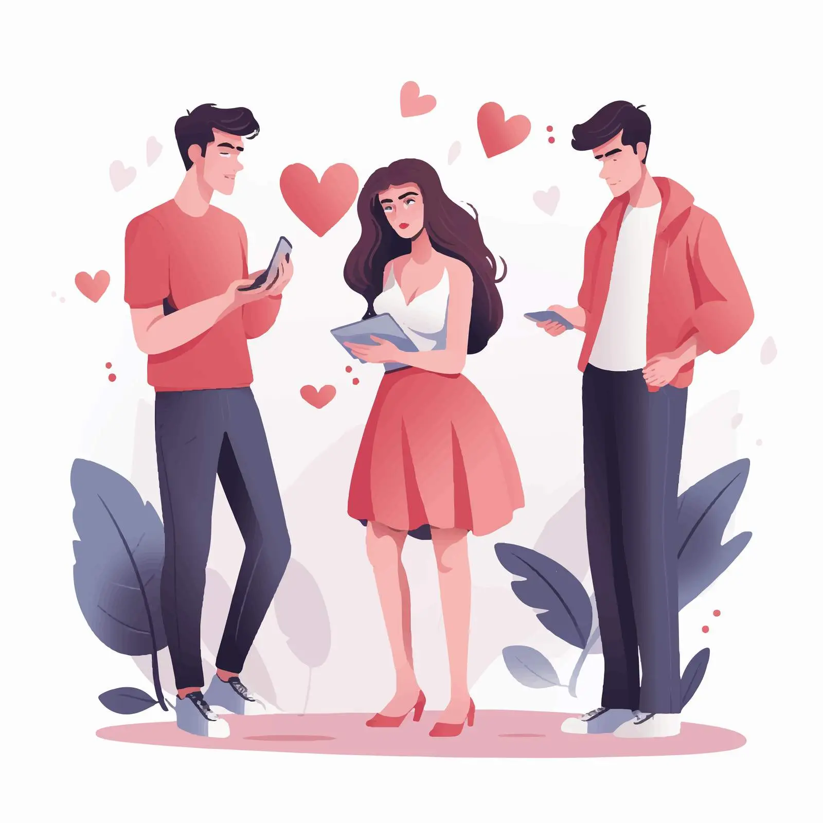 Navigating Romantic Choices and Relationship Struggles – free interpersonal connection image from Dotvec