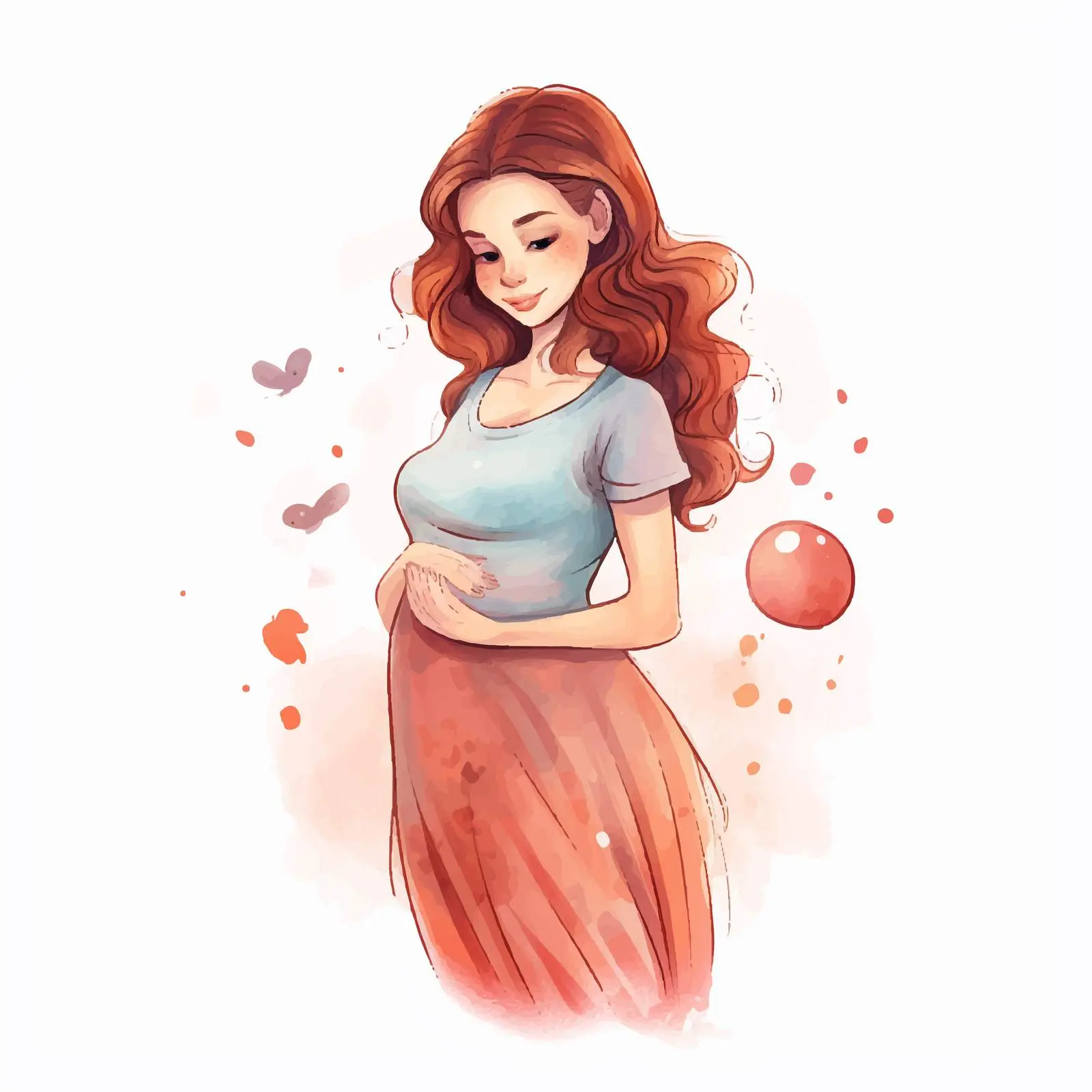 Expectant Mother Vector Banner Decoration – free gestation image from Dotvec