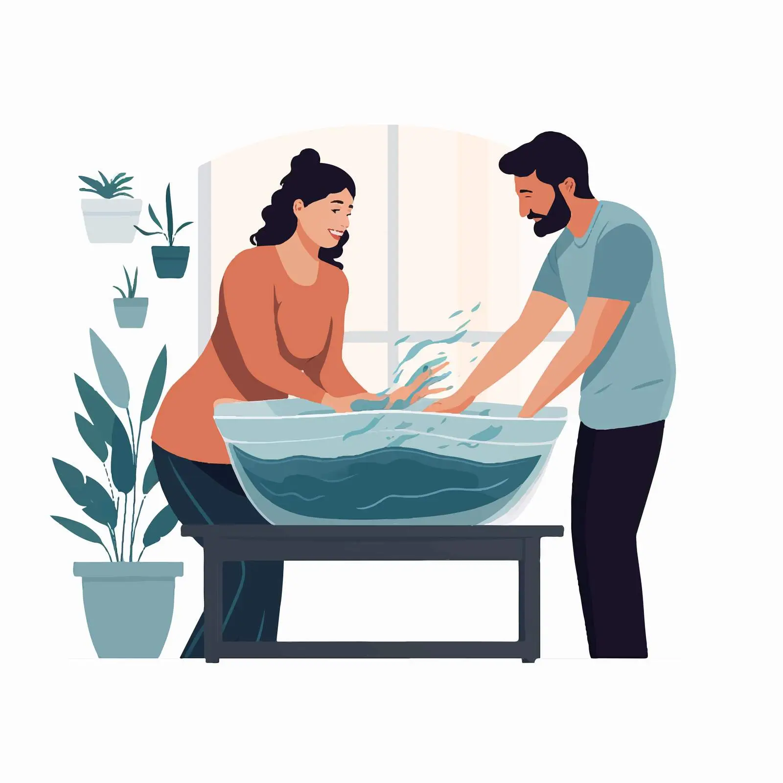 Home Water Birth with Husband Support — free download from Dotvec