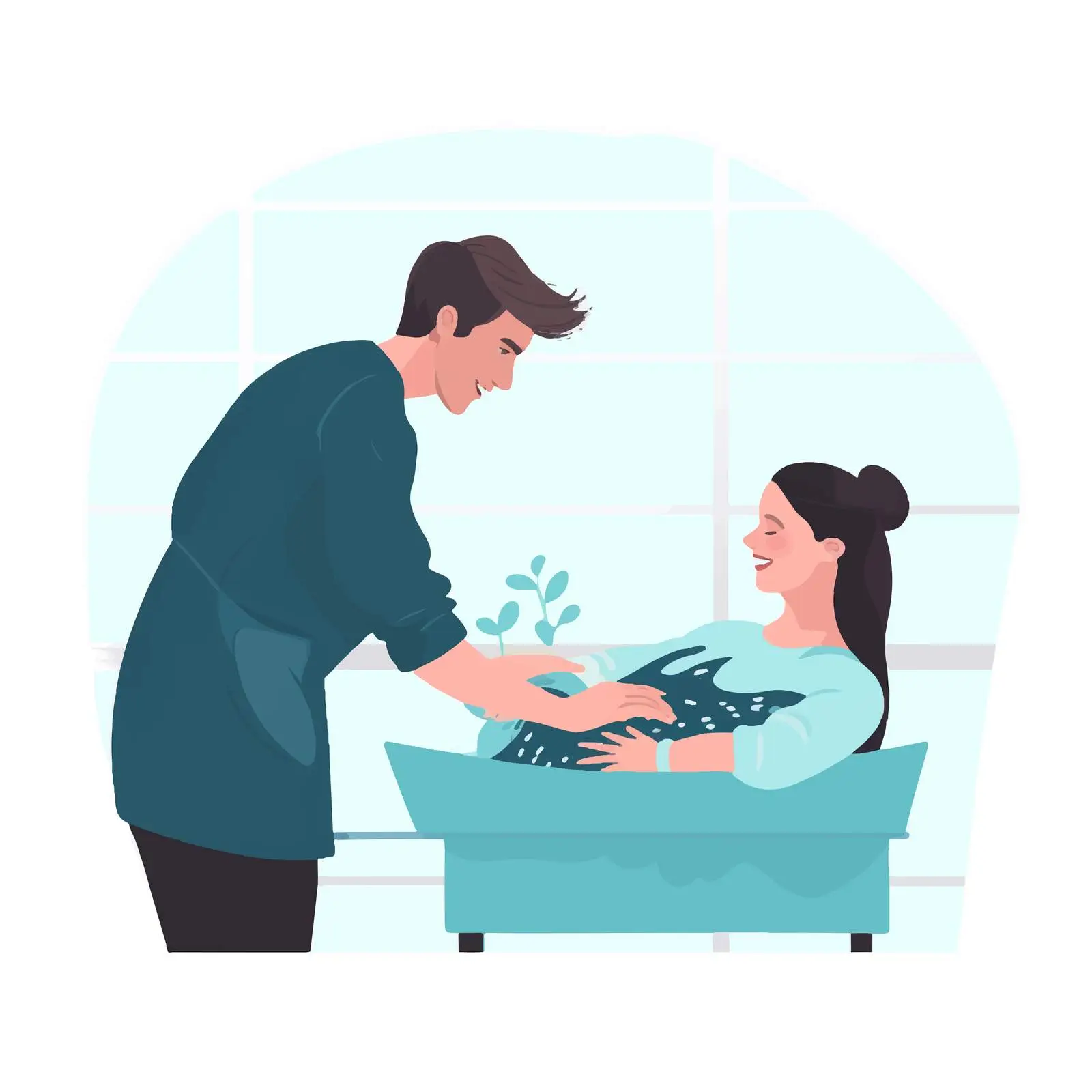 Home Water Birth with Supportive Husband — free download from Dotvec