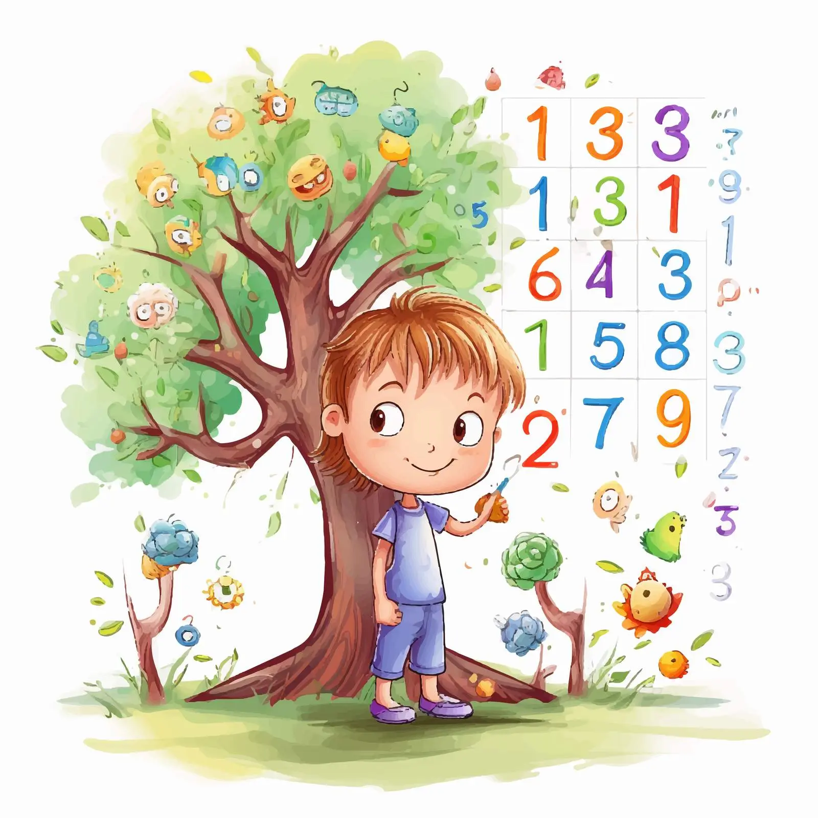 Preschool Addition Math Worksheet Template Illustration — free download from Dotvec