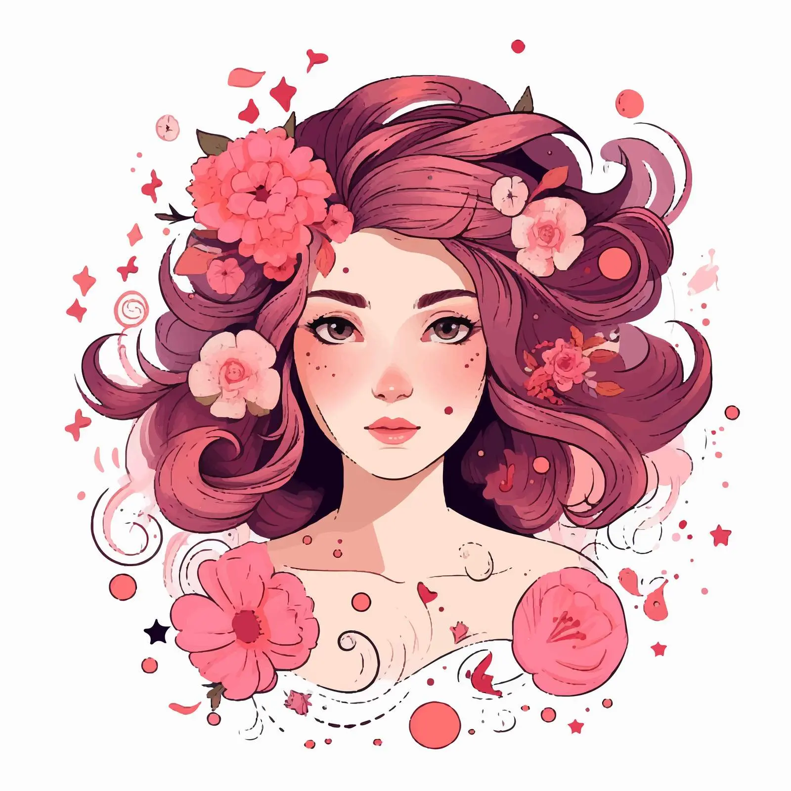 Cancer Zodiac Themed Postcard Doodle Art — free download from Dotvec