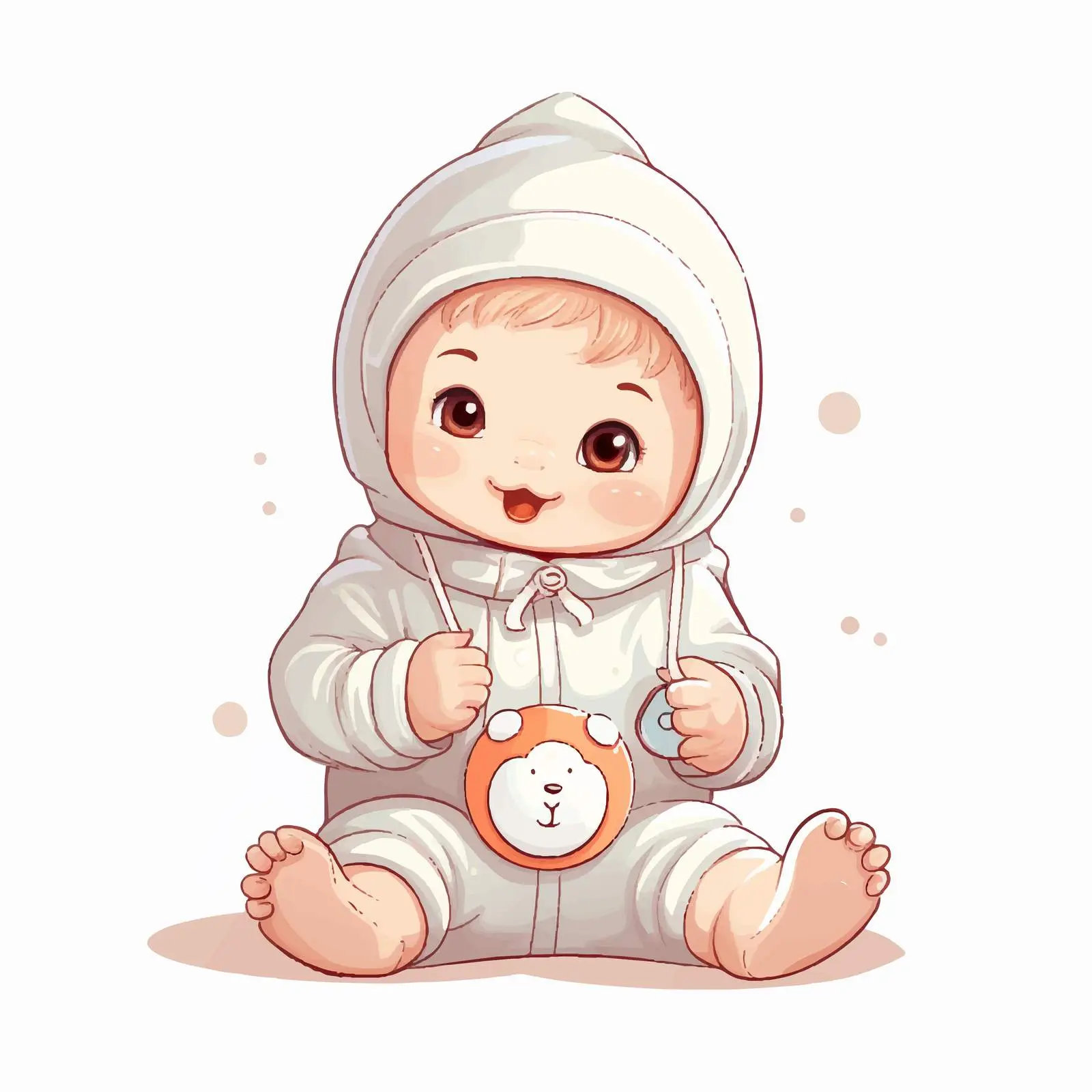 Newborn Baby Girl in Romper Suit — free download from Dotvec