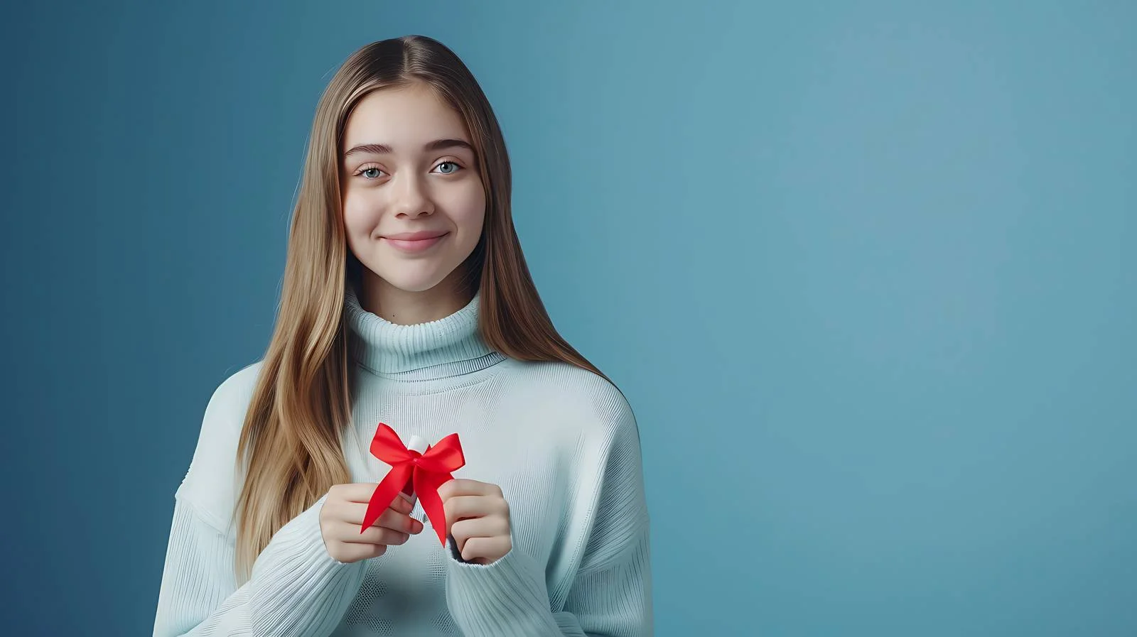 Empowered Woman Holding Condom and Ribbon — free download from Dotvec