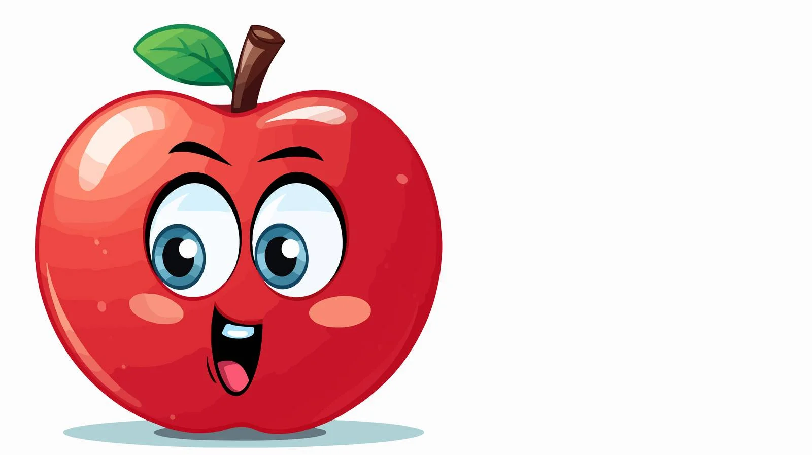 Cute Apple Cartoon with Thought Bubble — free download from Dotvec