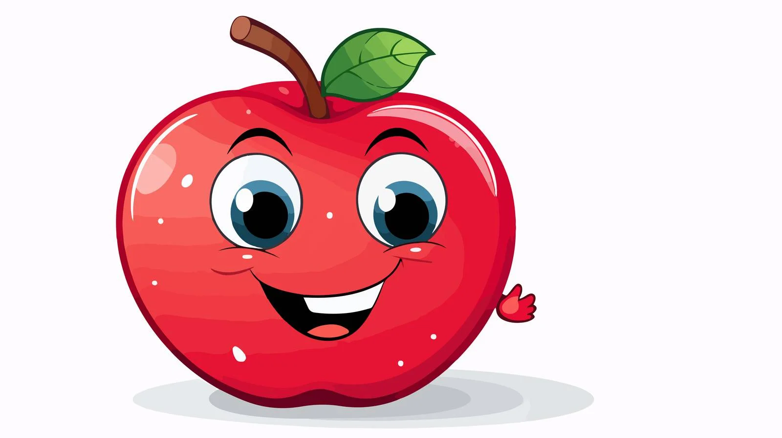 Cute Apple Cartoon with Thought Bubble — free download from Dotvec