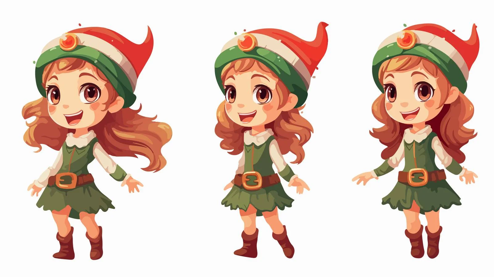 Whimsical Cartoon Elf Girl Illustration — free download from Dotvec