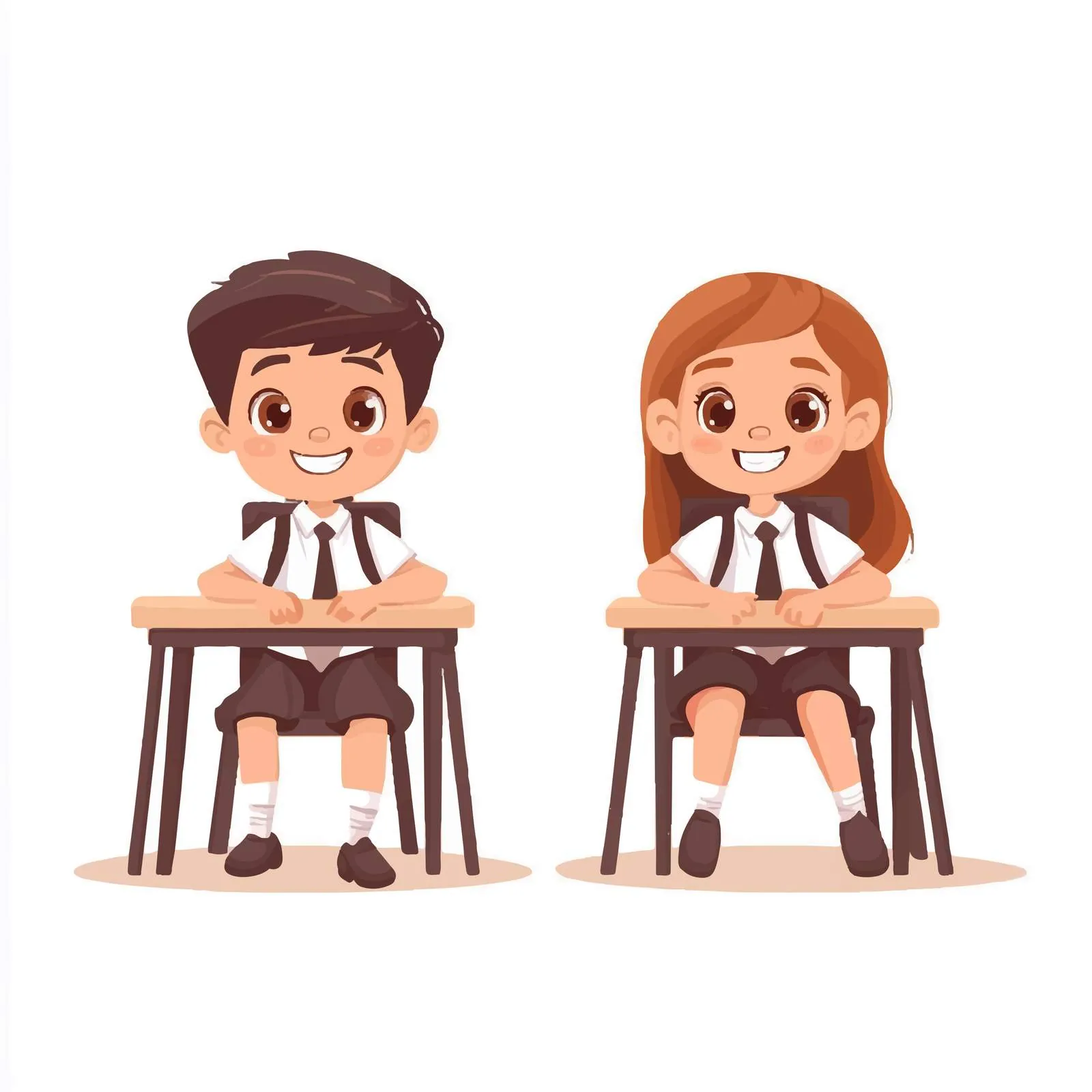 Primary School Children in Class Uniforms – free educational environment image from Dotvec