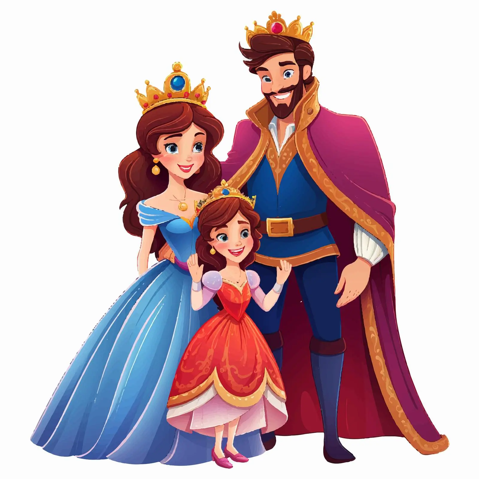 Princess with King and Queen in Castle — free download from Dotvec