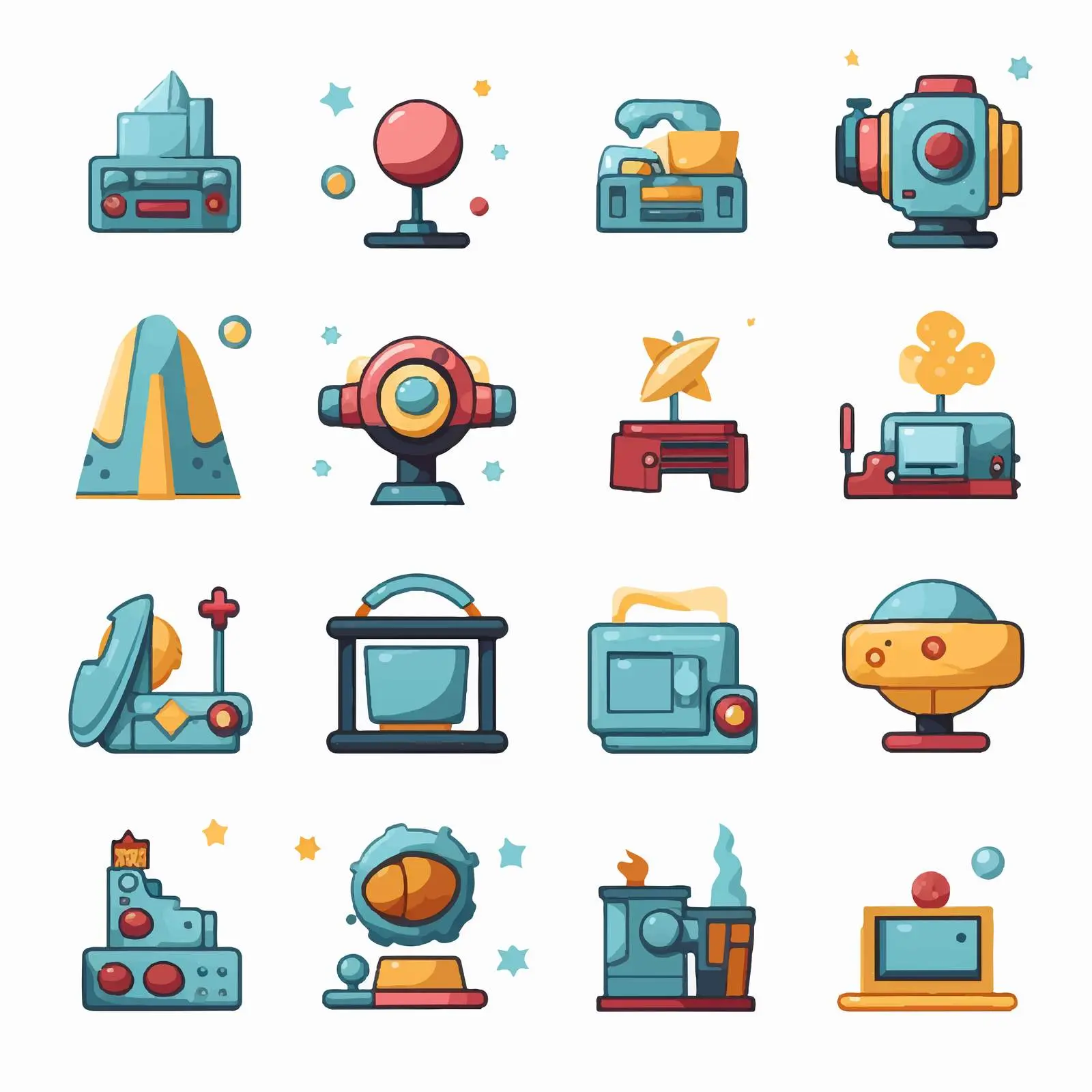 Isolated Print Icon Set on White Background – free simple icons image from Dotvec