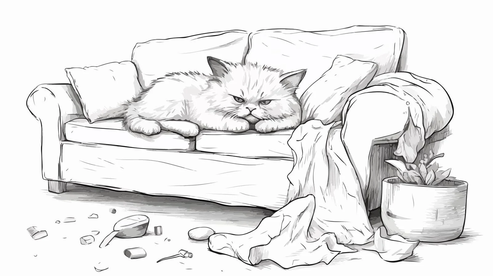 Managing Cat Behavior: Kitten Meowing — free download from Dotvec