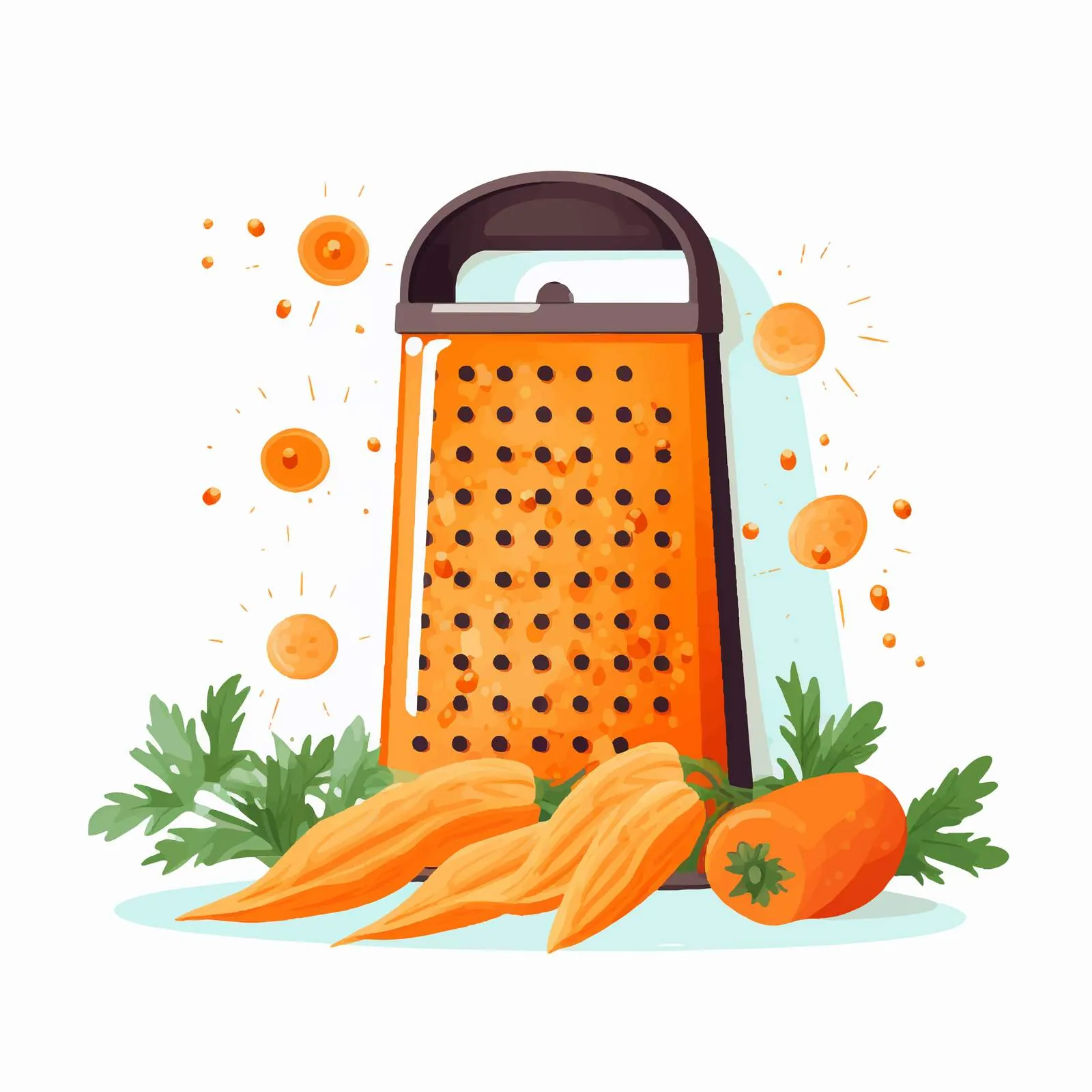 Fresh Carrot Grating Process Illustration — free download from Dotvec