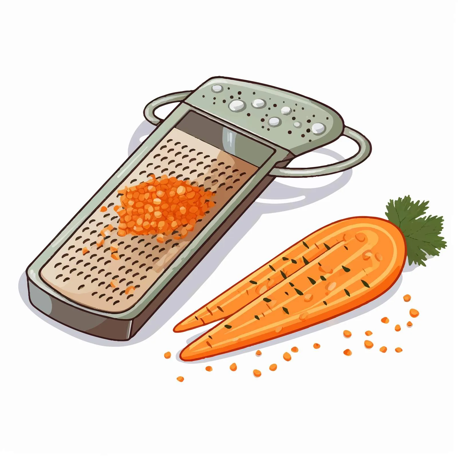 Grating Fresh Raw Carrot with Metal Grater — free download from Dotvec