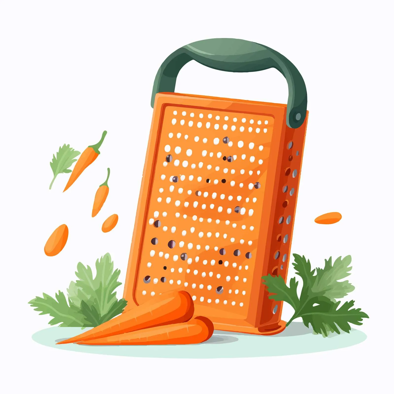 Grating Fresh Raw Carrot with Metal Grater — free download from Dotvec