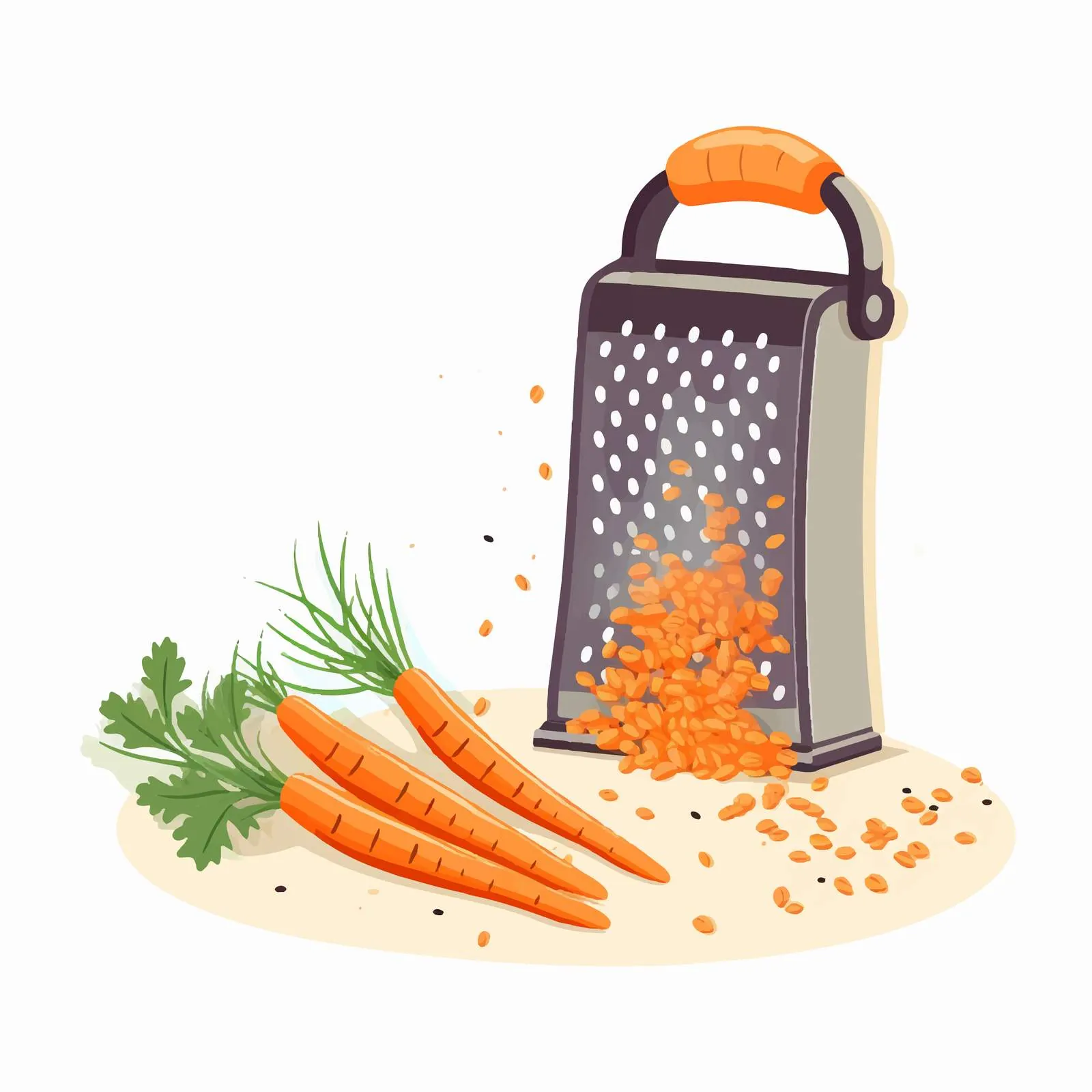 Grating Fresh Raw Carrot with Sharp Grater — free download from Dotvec