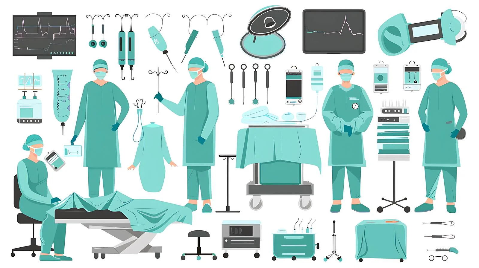 Trauma Surgery Operation Process – free surgeons image from Dotvec