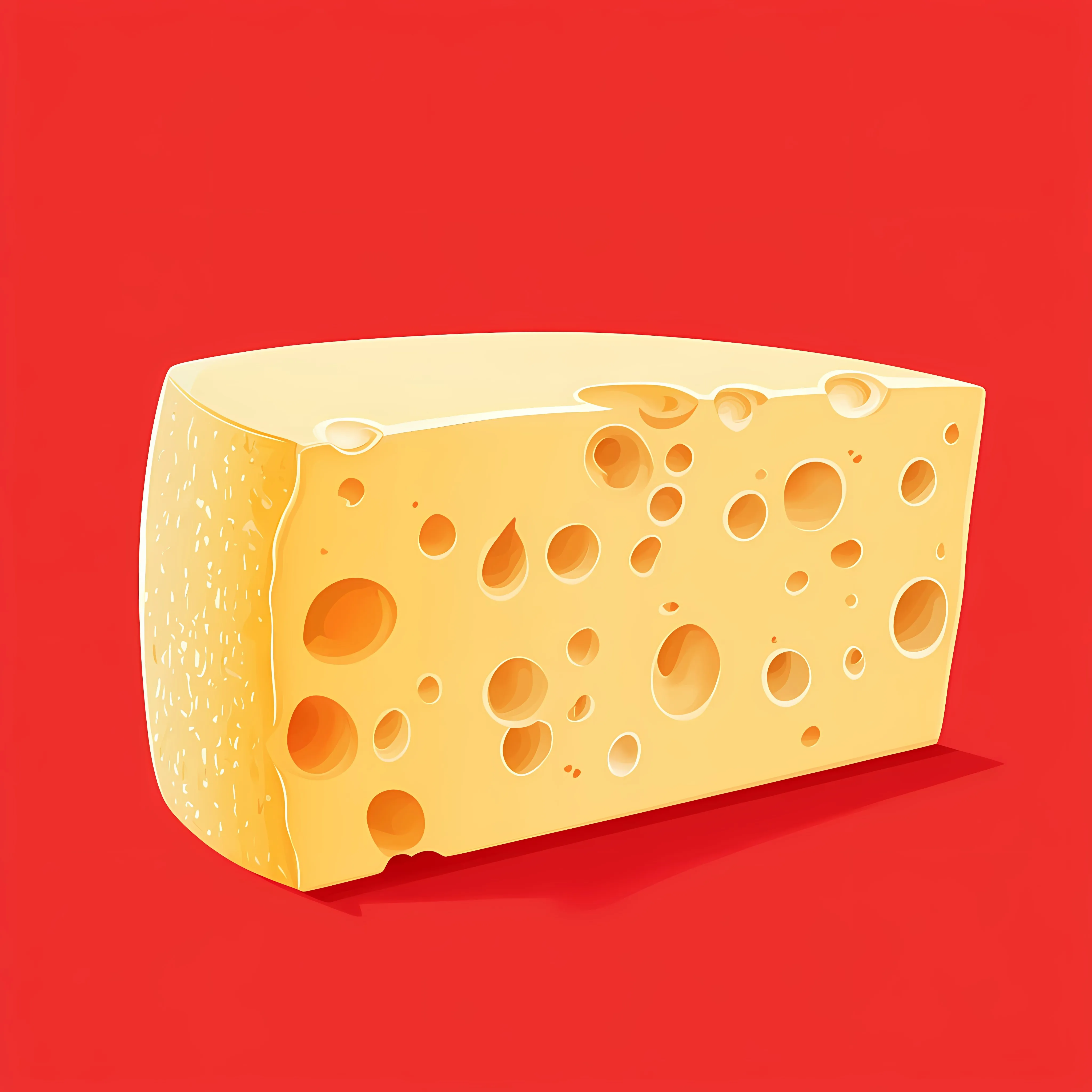 Realistic Processed Cheese on Red Background — free download from Dotvec