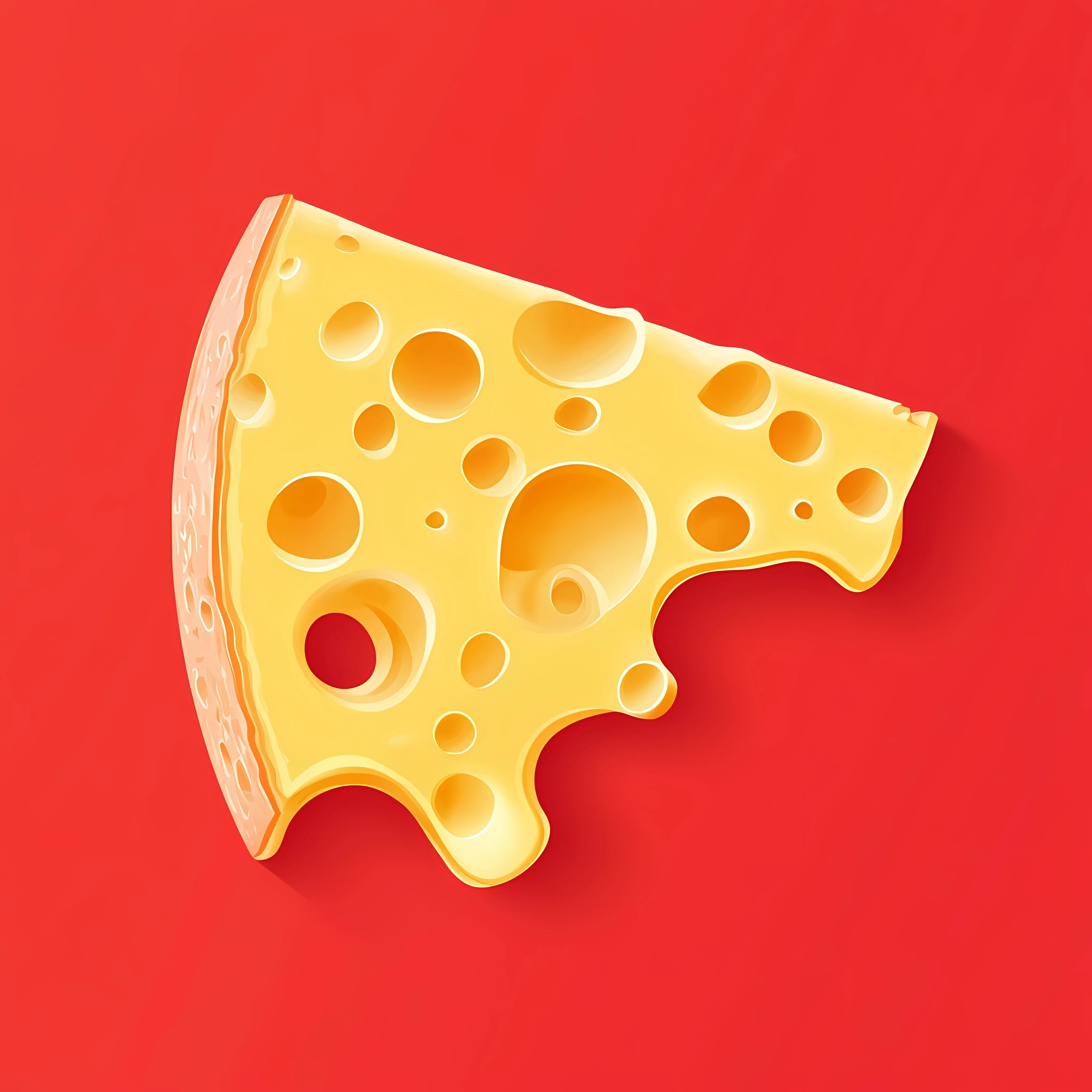 Processed Cheese on Red Background - Flat Style — free download from Dotvec