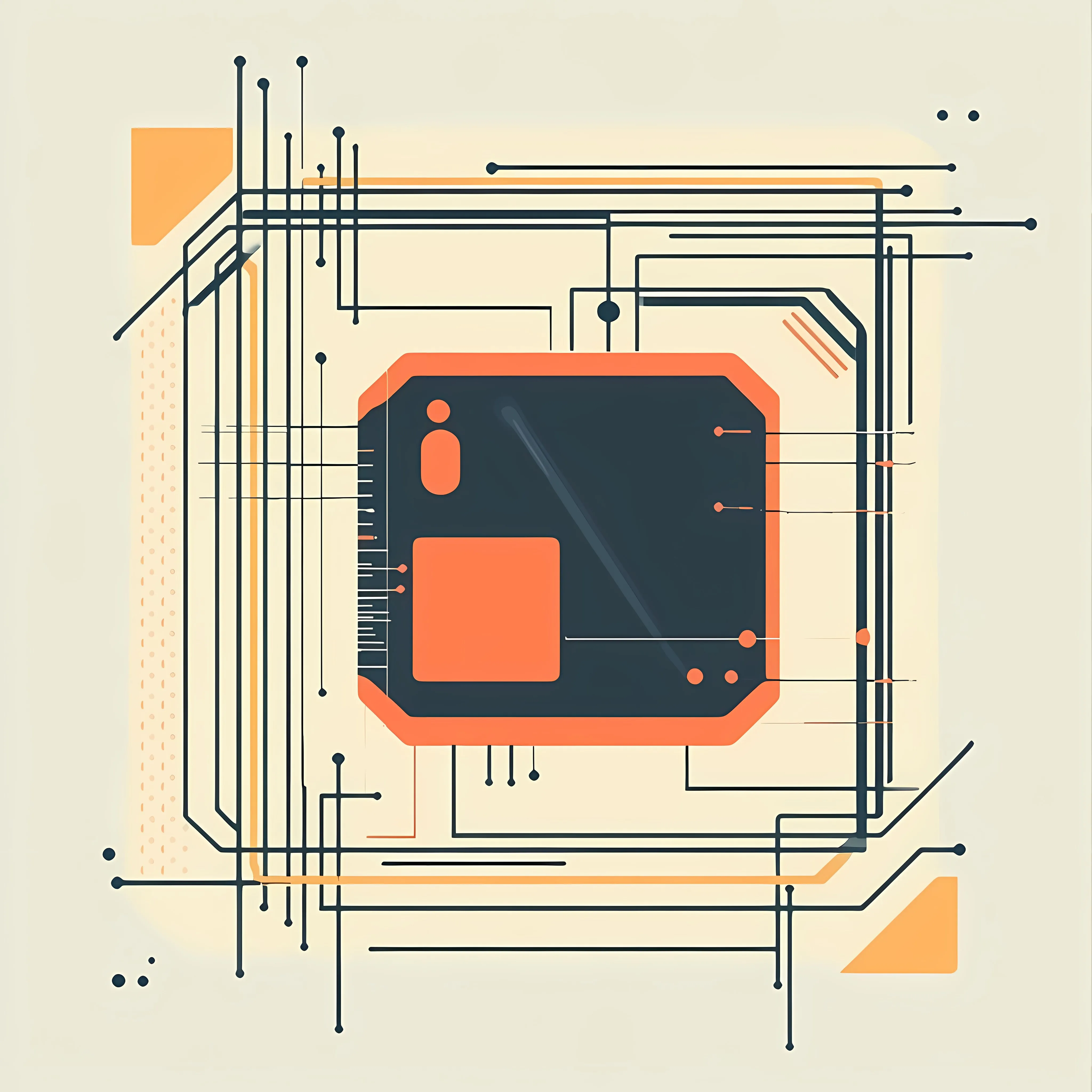 Processor Chip Technology Vector Illustration — free download from Dotvec