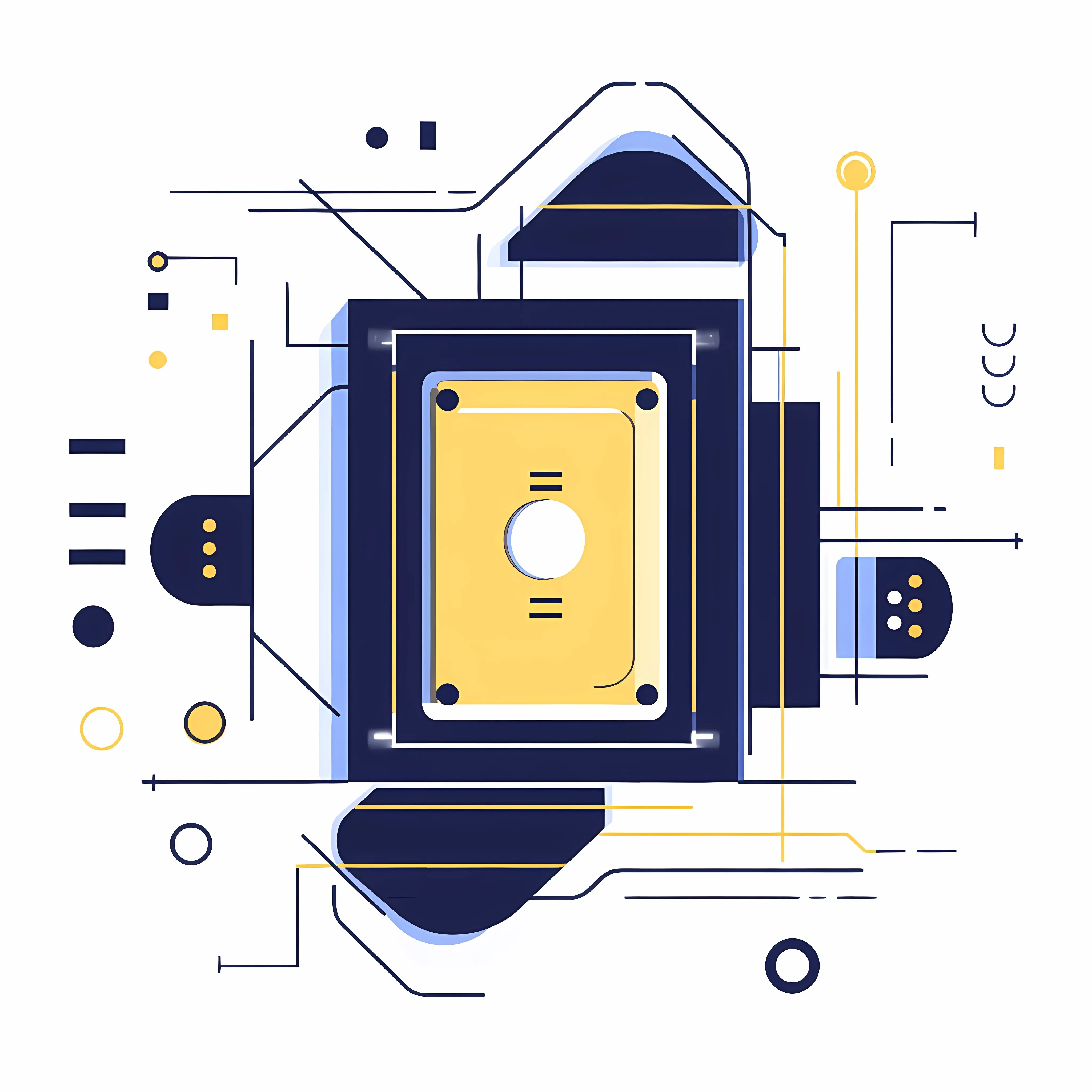 Processor Chip Technology Flat Vector Illustration — free download from Dotvec