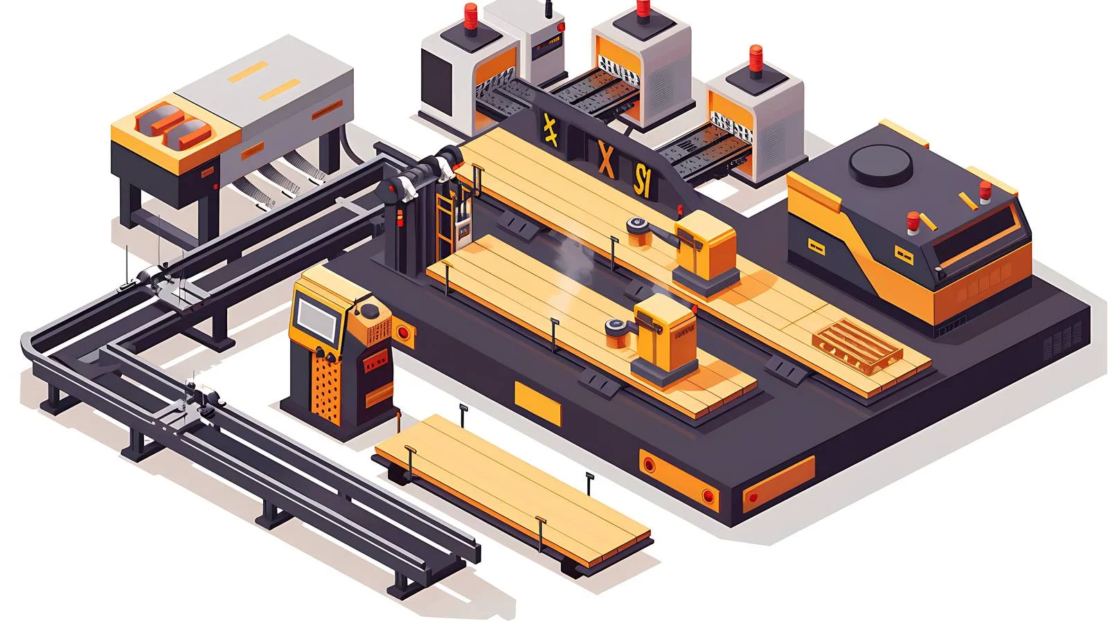 Wooden Floor Factory Production Line Overview — free download from Dotvec
