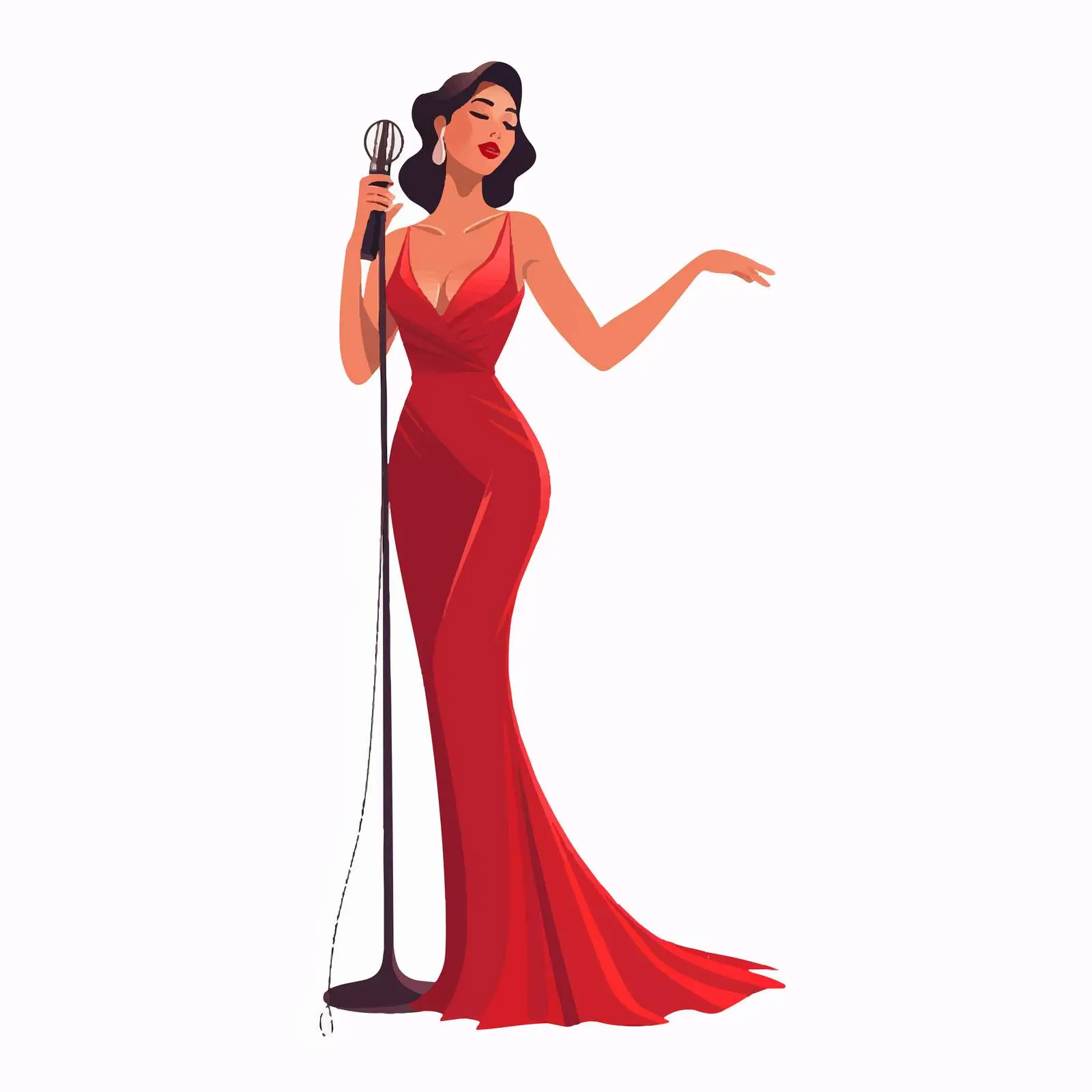 Elegant Jazz Singer Performing on Stage – free singer image from Dotvec