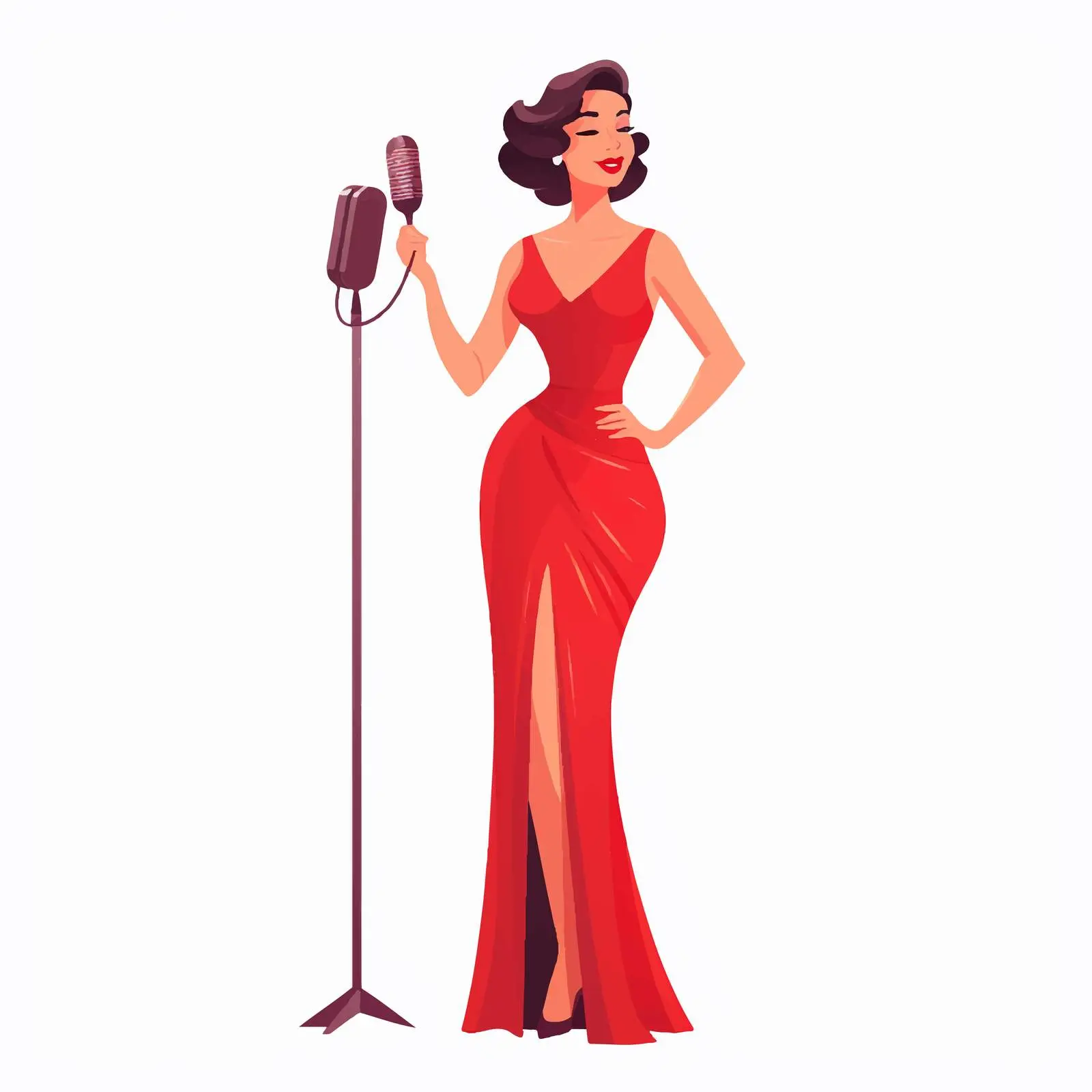 Elegant Jazz Singer in Classy Attire – free voice image from Dotvec