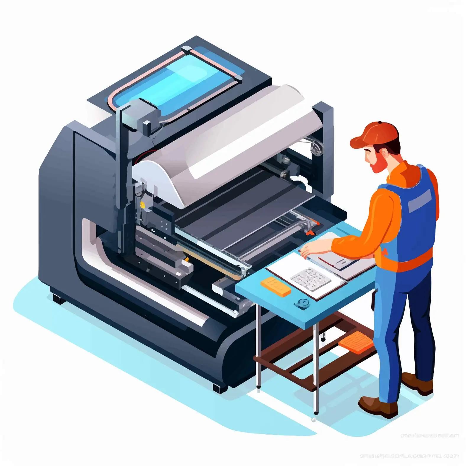 Male Polygraph Worker in Professional Setting — free download from Dotvec