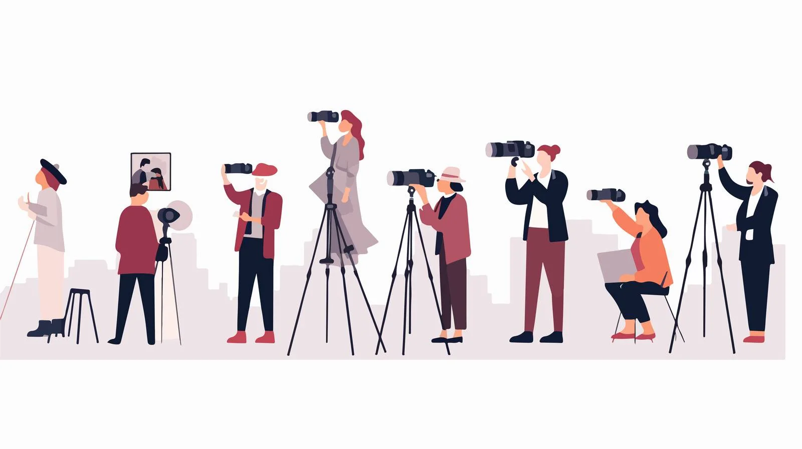 Photographers and Videographers Working Professionally — free download from Dotvec