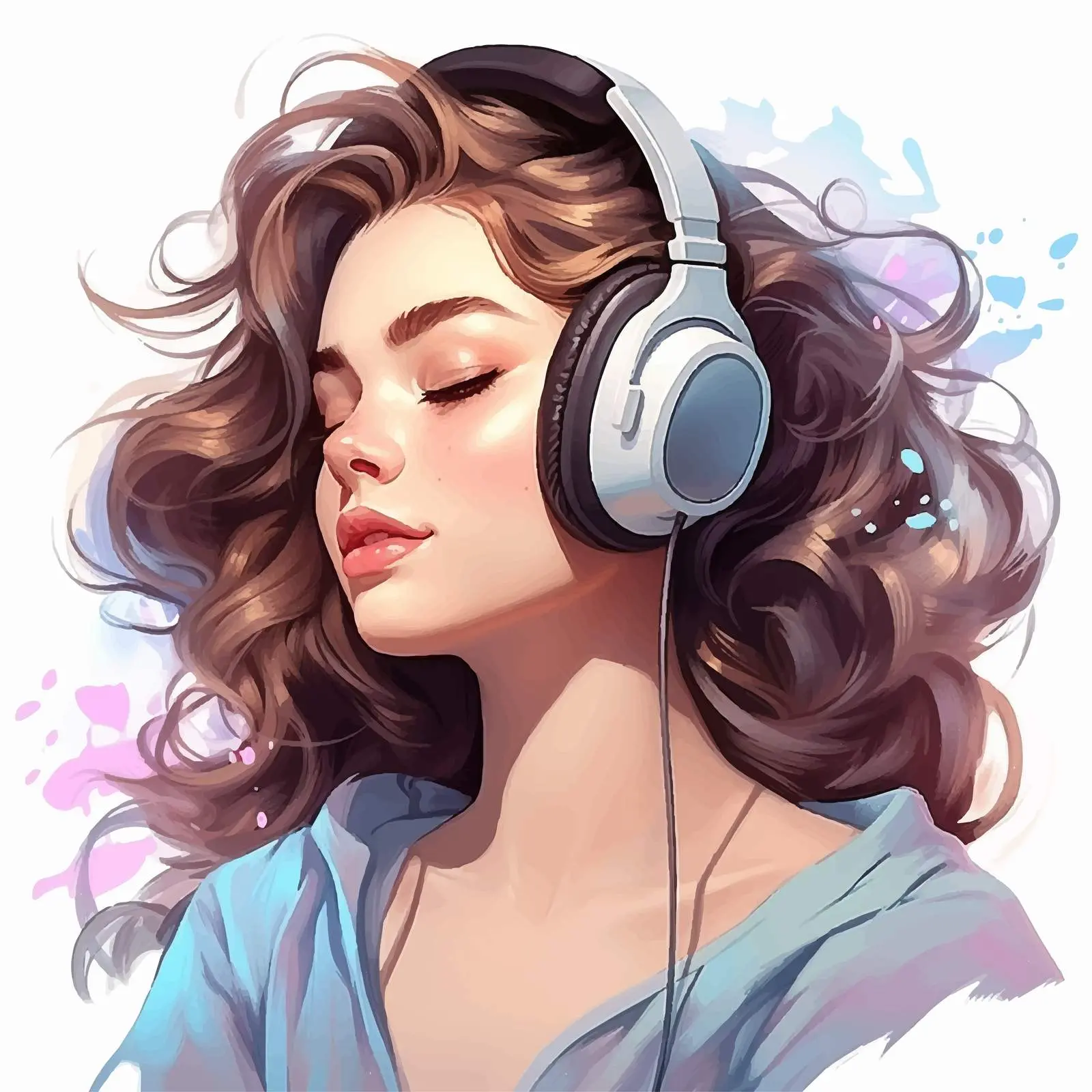 Stunning Portrait of a Long-Haired Young Woman — free download from Dotvec