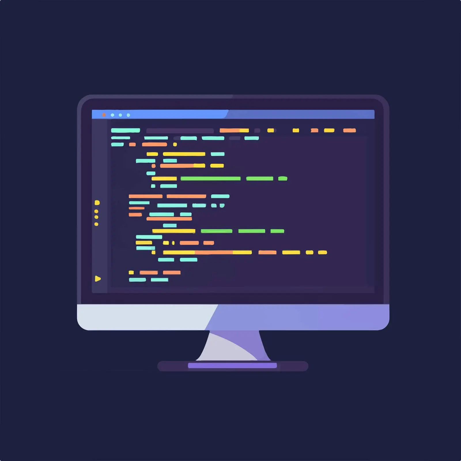 Flat Vector Illustration of Programming on Computer — free download from Dotvec