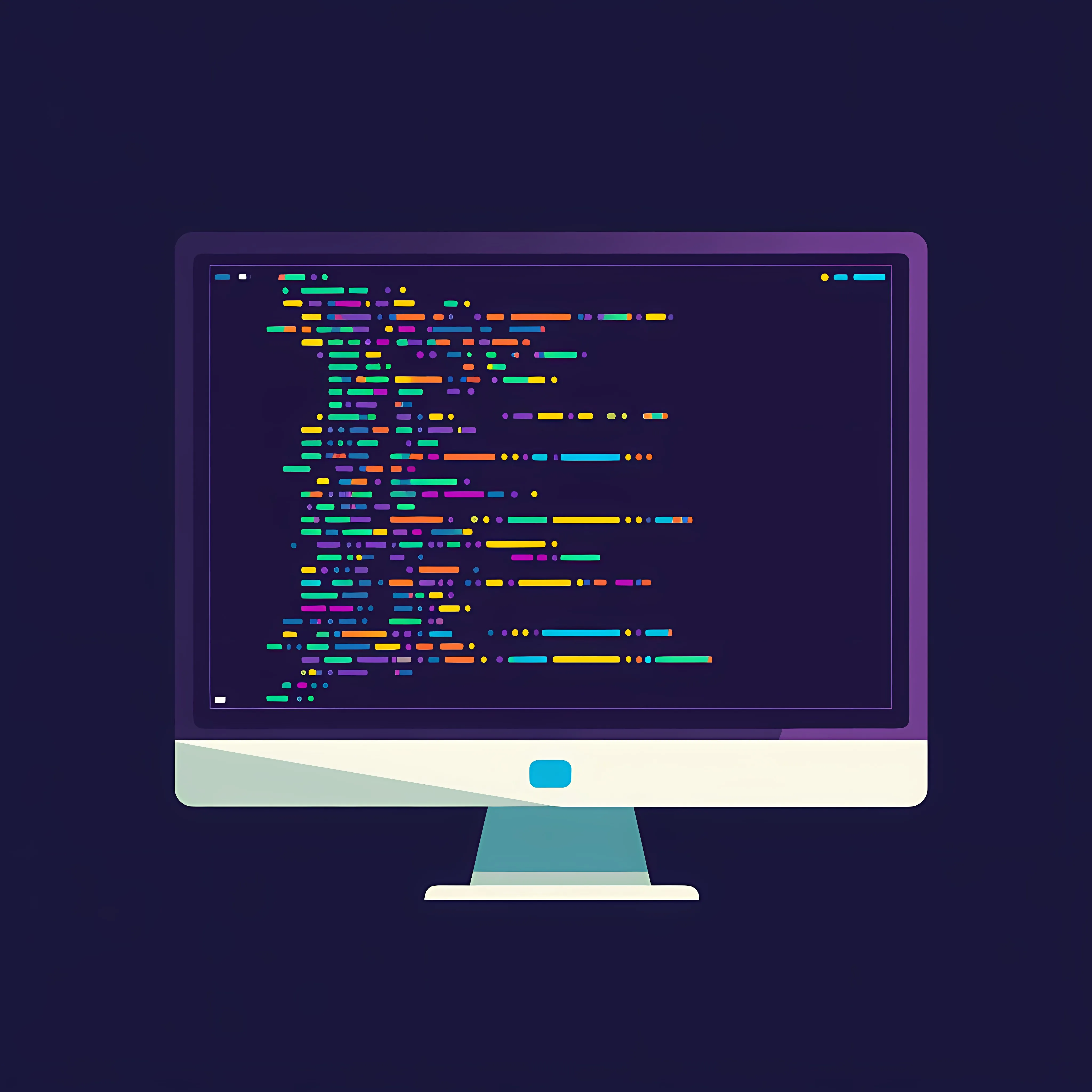 Flat Vector Illustration of Coding on Computer — free download from Dotvec