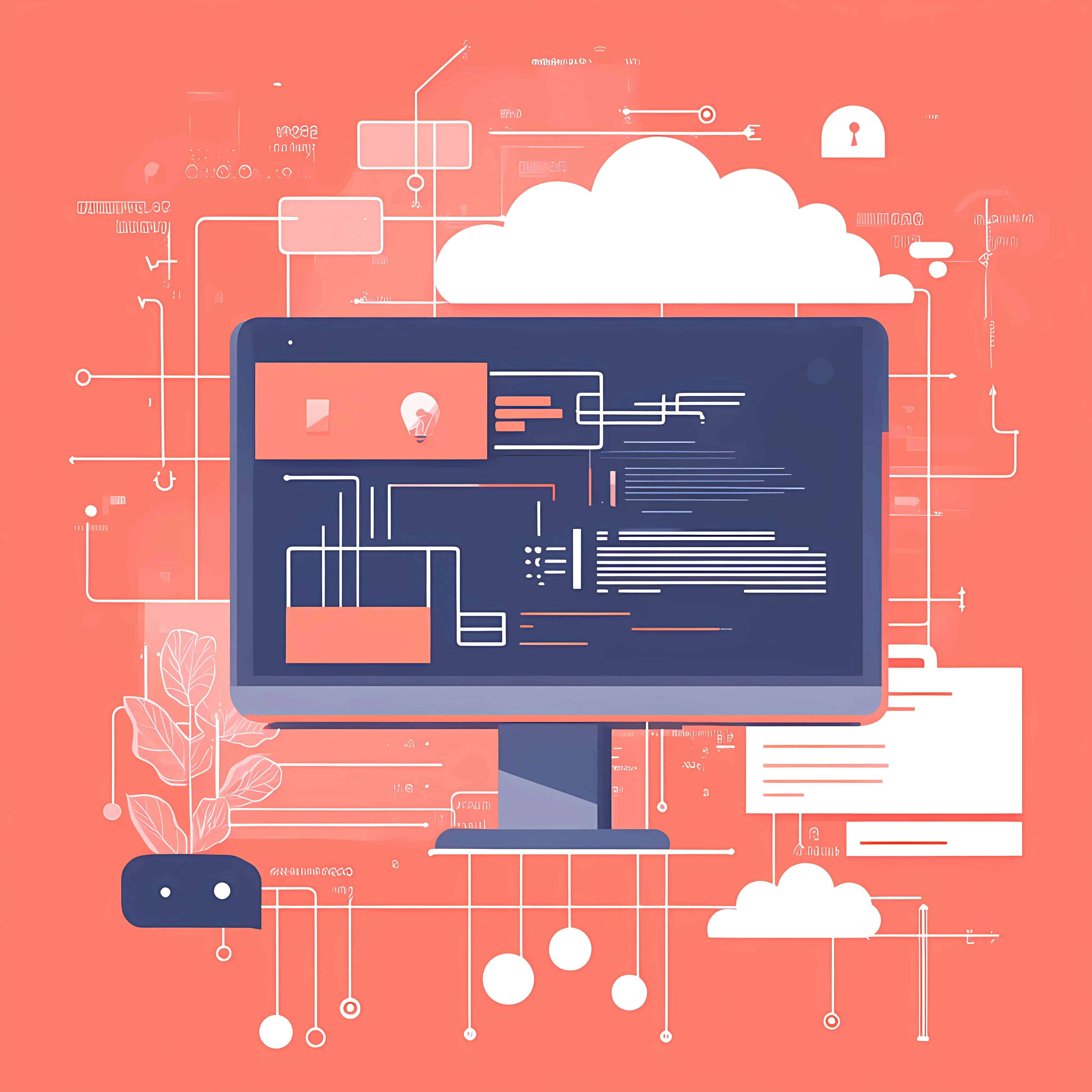 Cloud Storage and Software Development Vector — free download from Dotvec