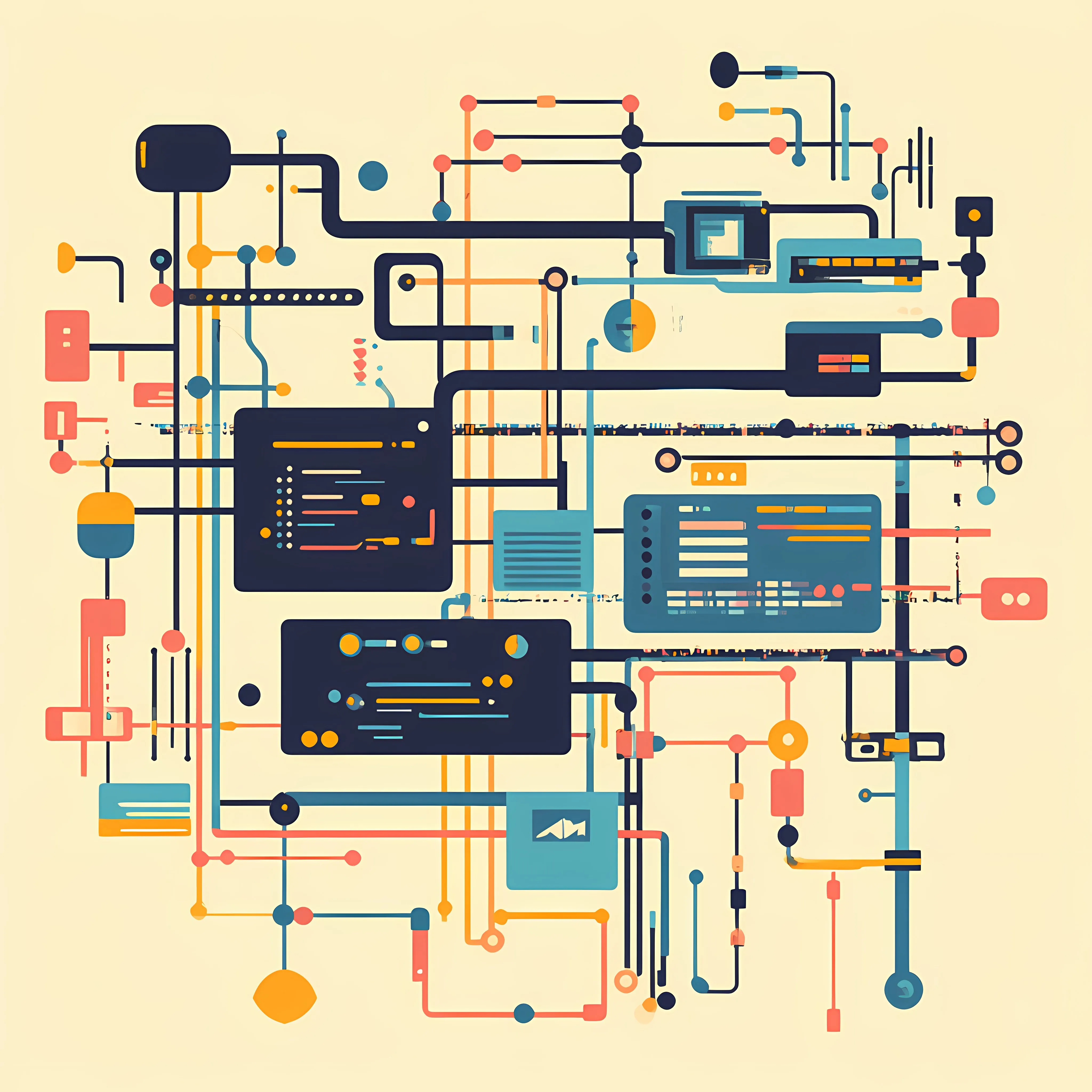 Flat Vector Illustration of Programming Languages – free app development image from Dotvec