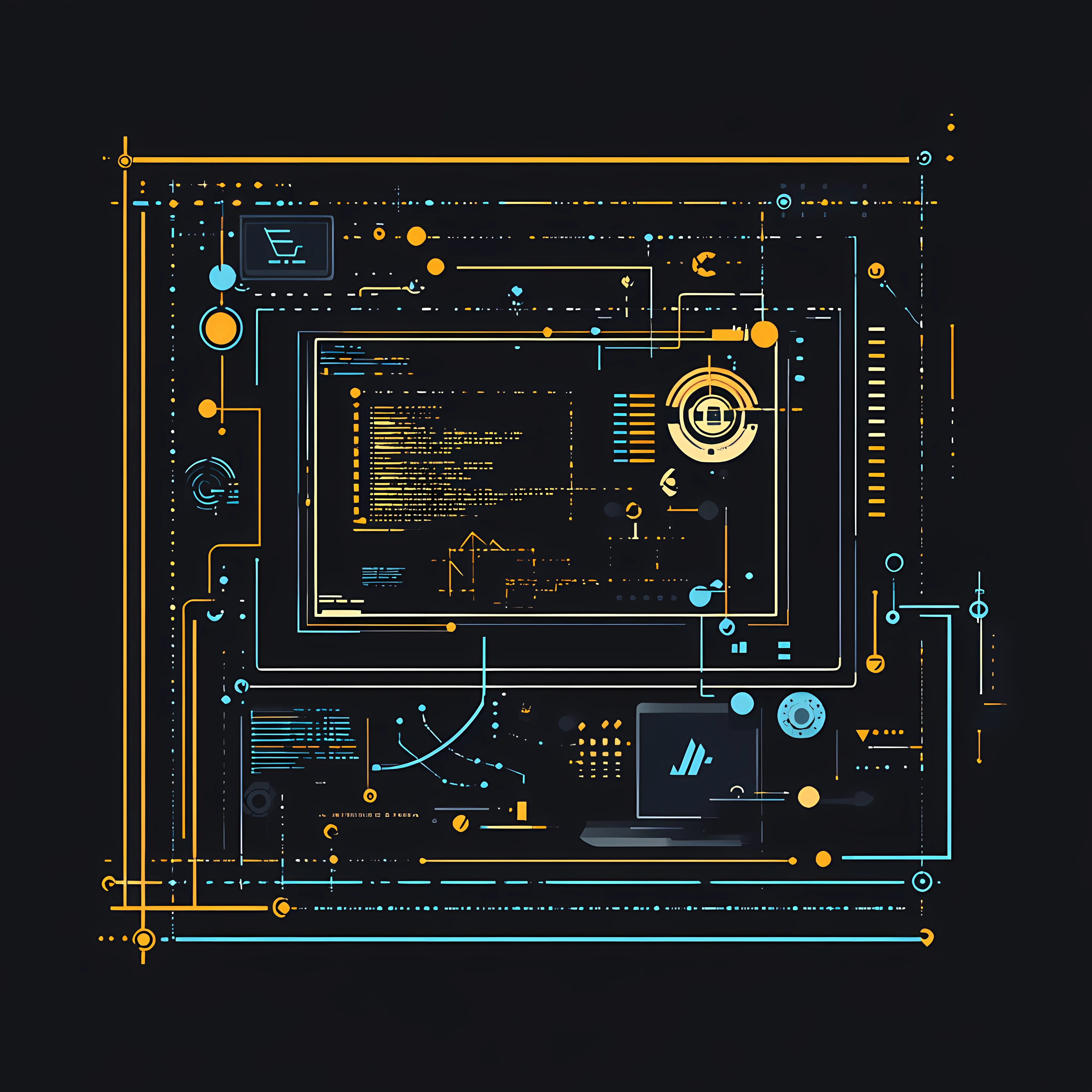 Flat Vector Illustration of Programming Languages – free app development image from Dotvec