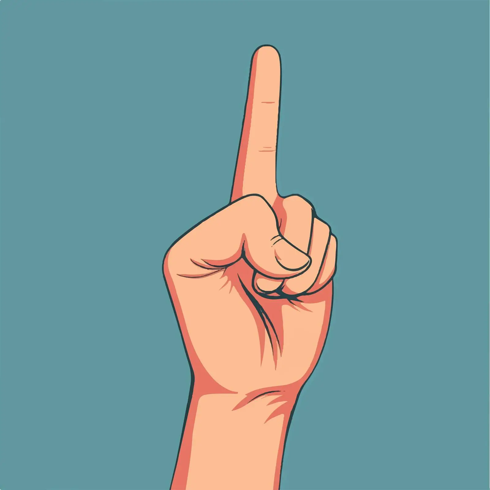 Flat Vector Illustration of Little Finger Promise Sign — free download from Dotvec