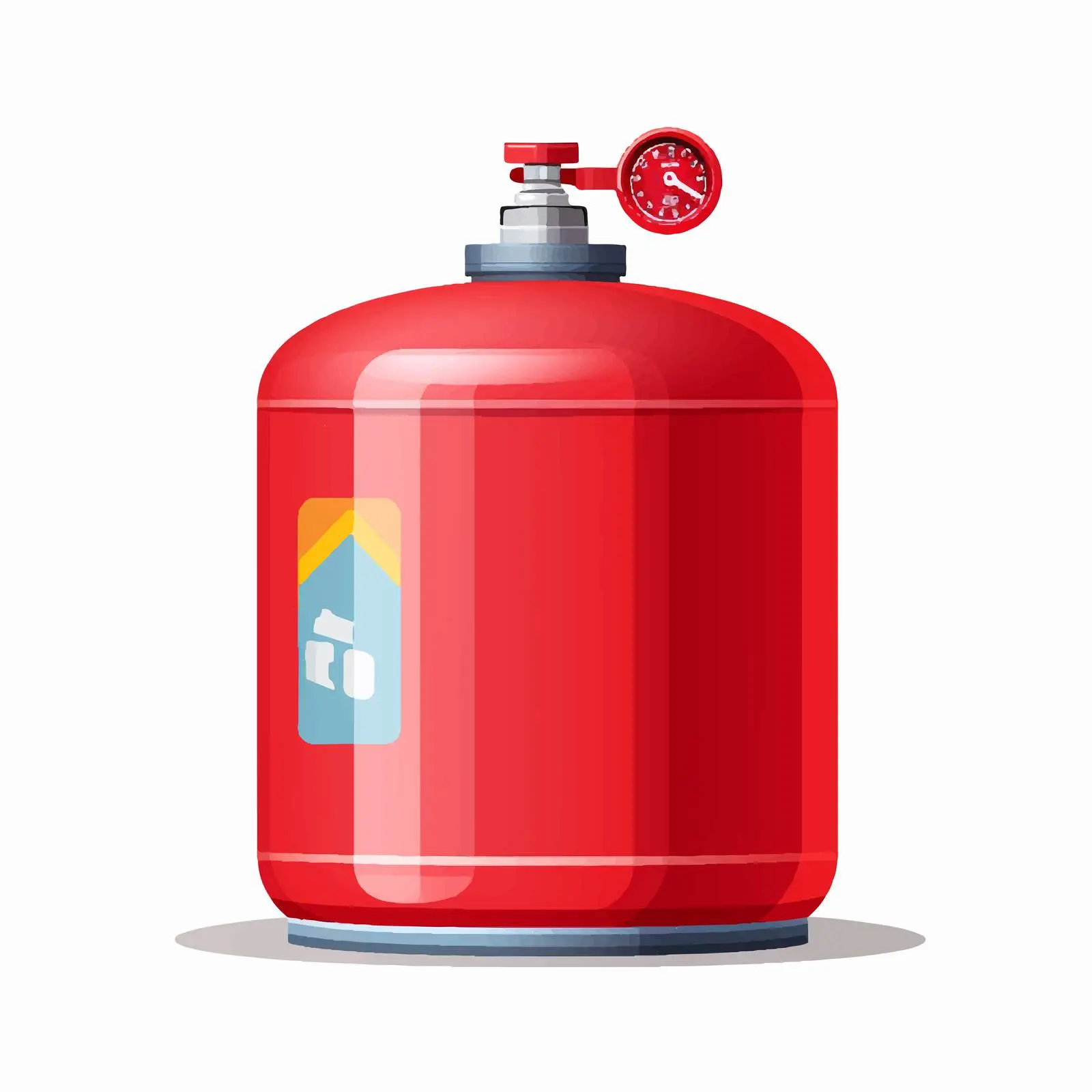 Flat Vector Illustration of Red Propane Tank — free download from Dotvec