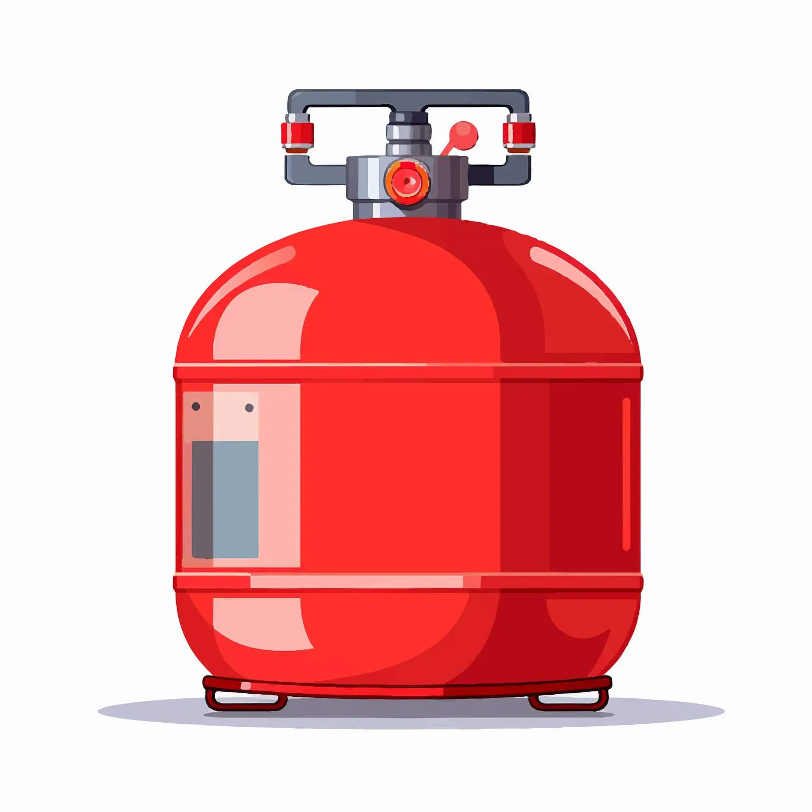 Red Propane Tank Flat Vector Illustration — free download from Dotvec
