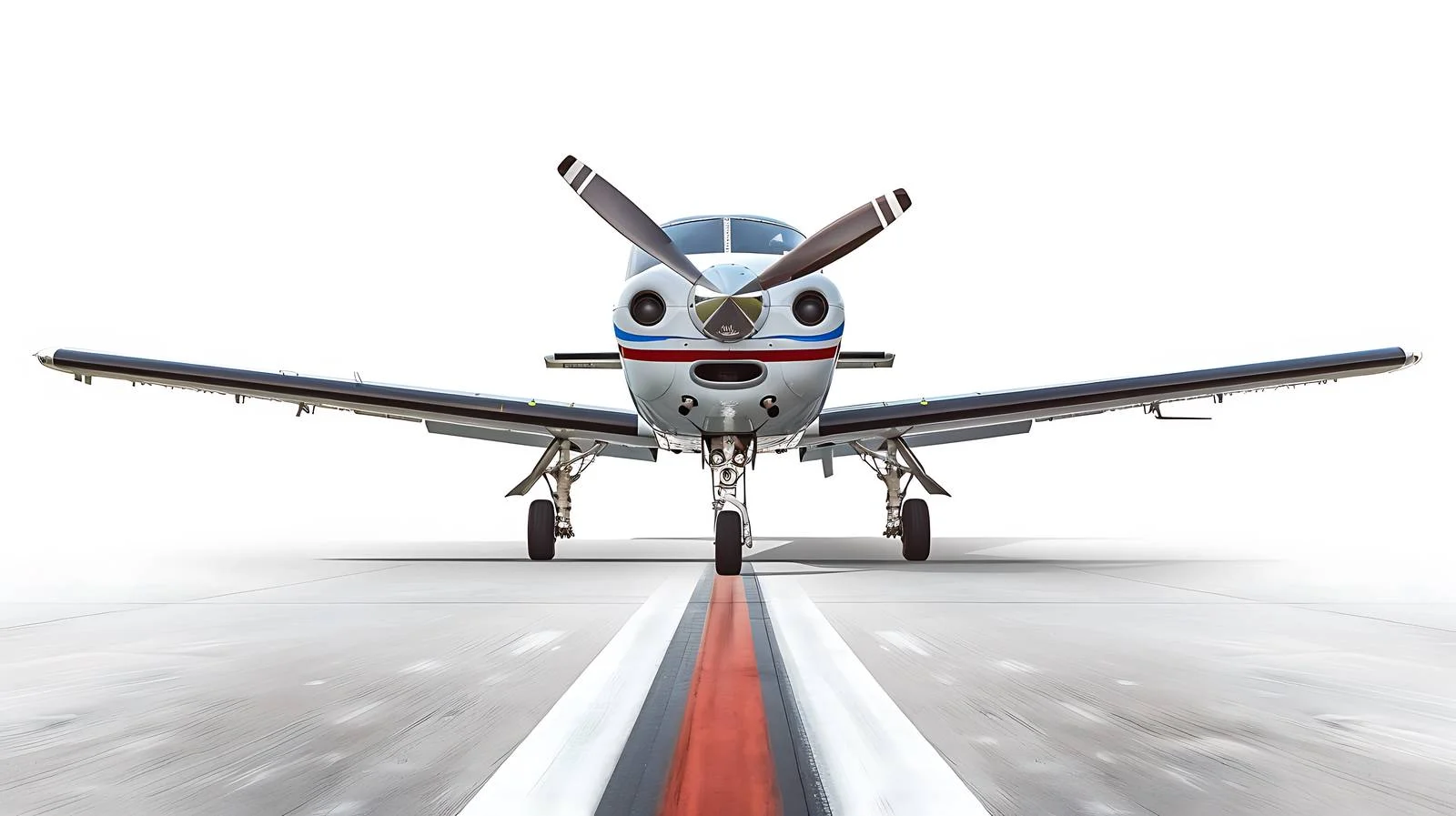 Propeller Aircraft on Runway Preparing for Takeoff — free download from Dotvec
