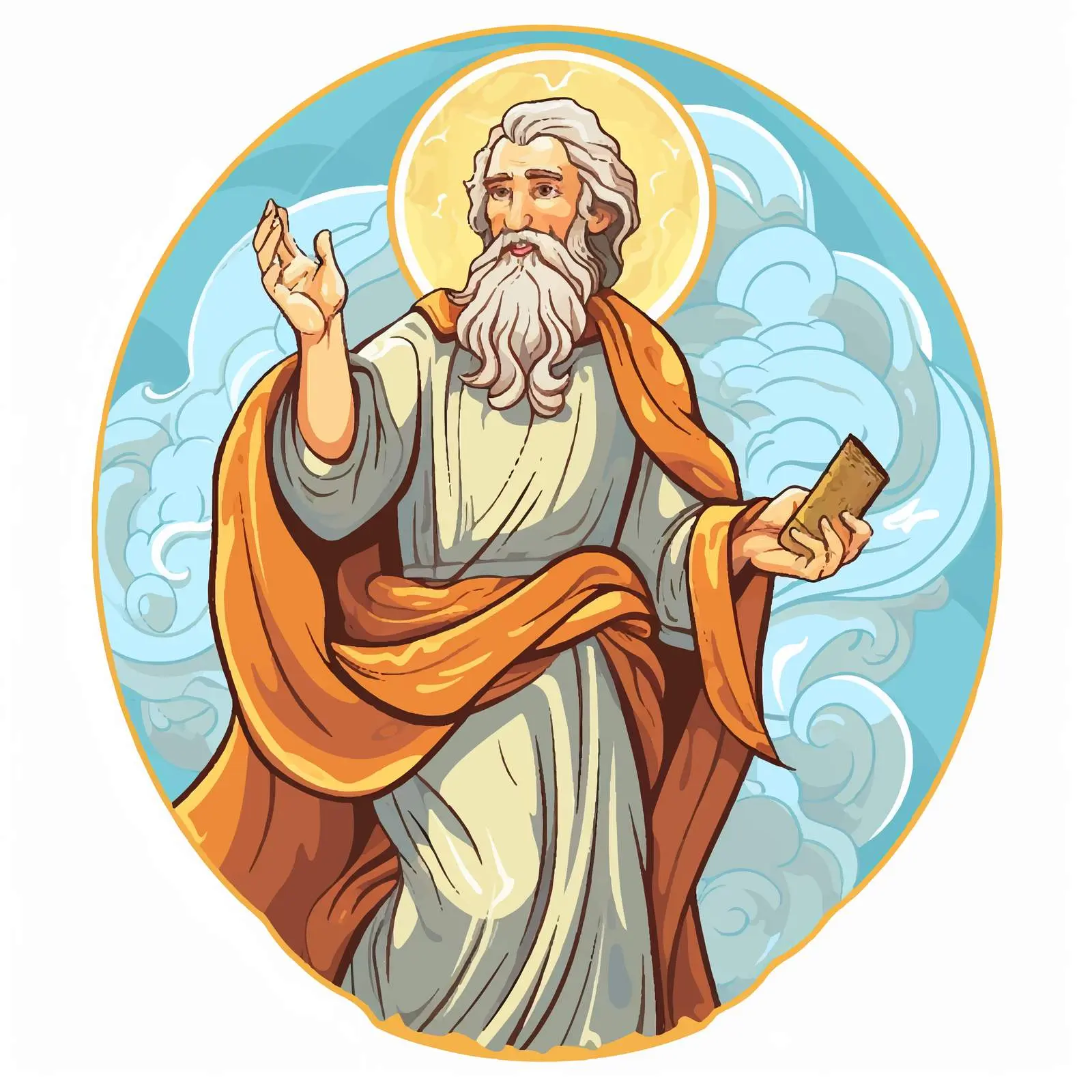 Byzantine Style Illustration of Prophet Elijah – free biblical illustrations image from Dotvec